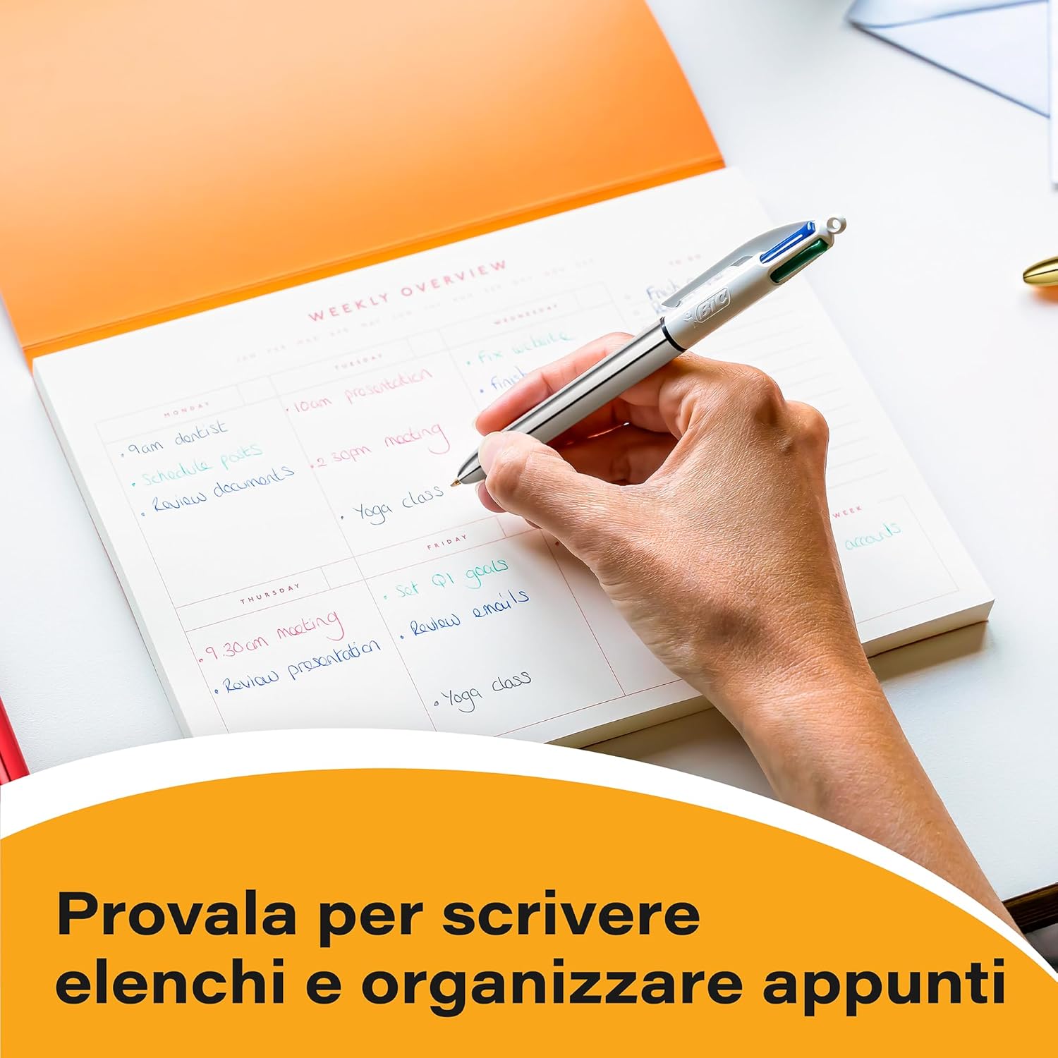 Bic 4 Colori - Set 6 Penne Multicolore a Sfera a Scatto - immagine 6