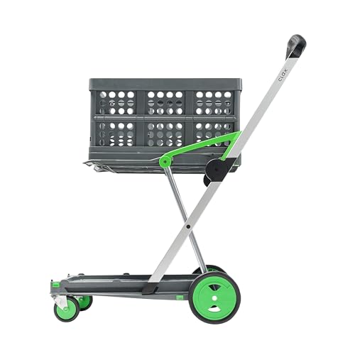 Clax® Carrello Mobile Pieghevole con Box, Verde