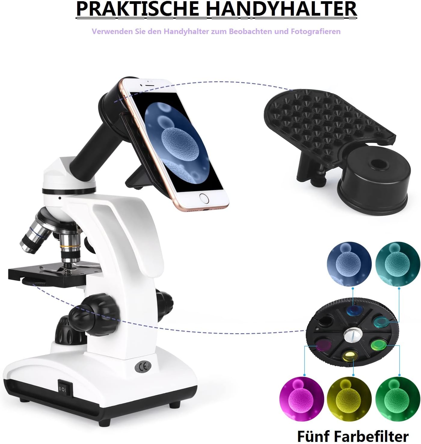 Slevoo Microscopio per Bambini e Studenti 40X-1000X - immagine 5
