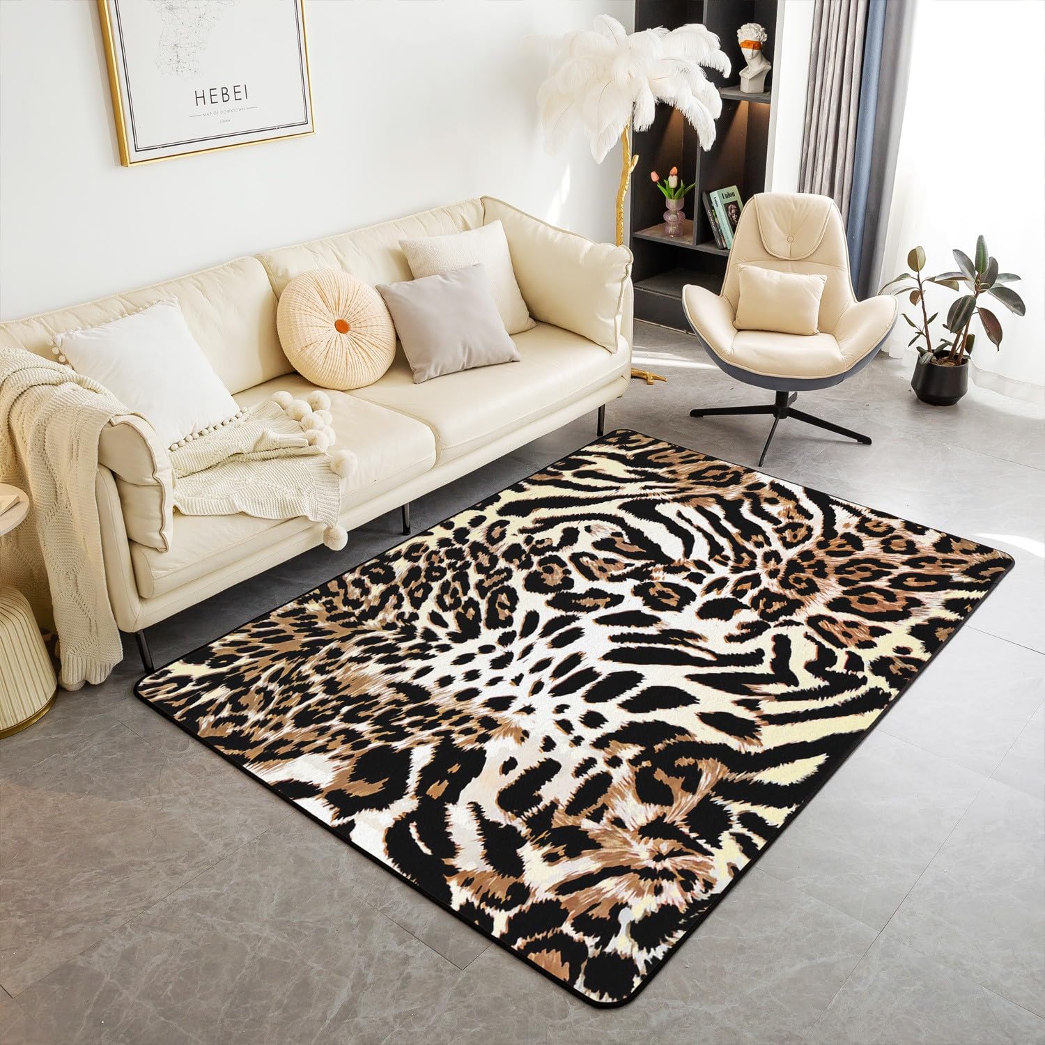 Tappeto da Soggiorno Leopardato 150x200 cm