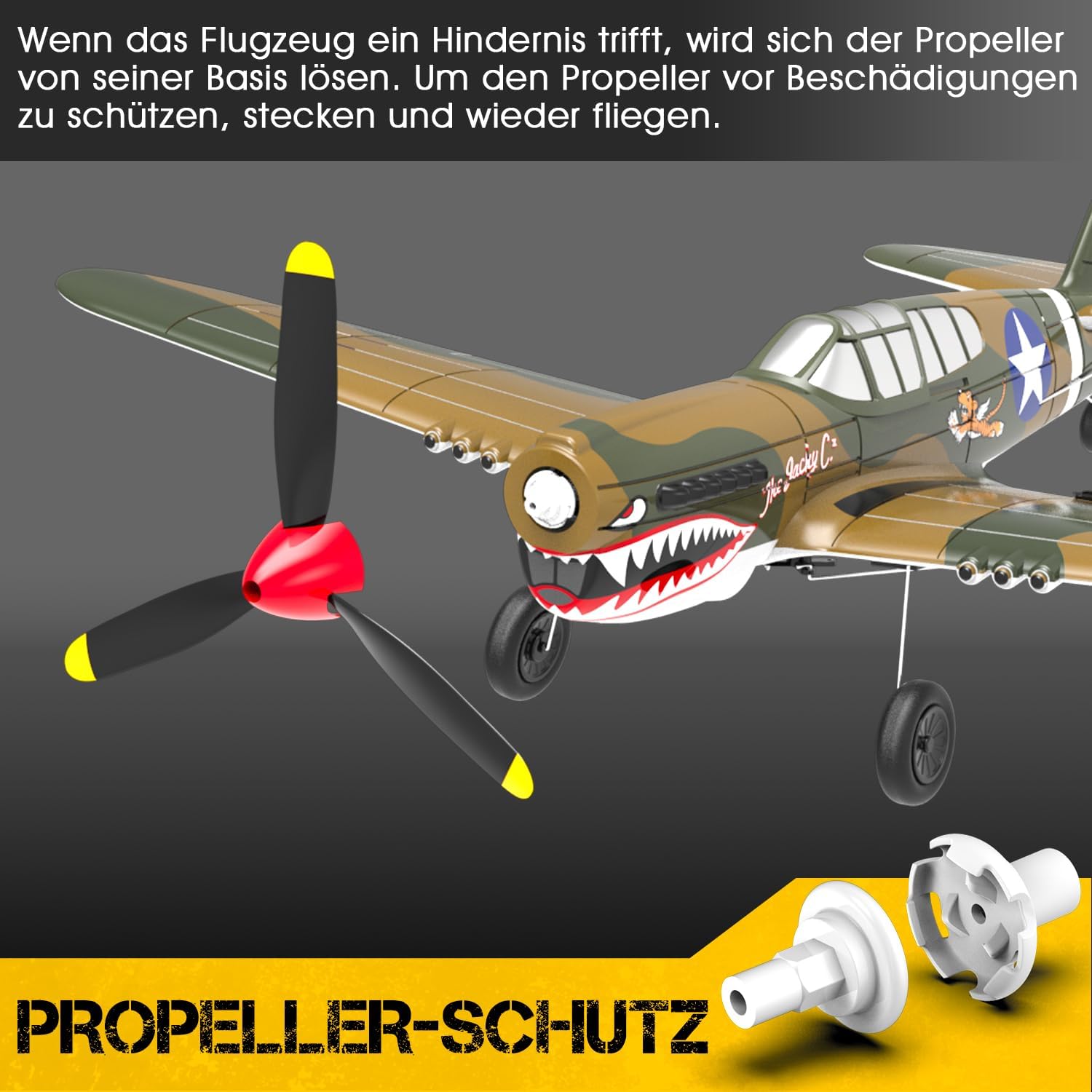 VOLANTEXRC P40 Warhawk - Aereo RC 4 canali 2.4GHz - immagine 4