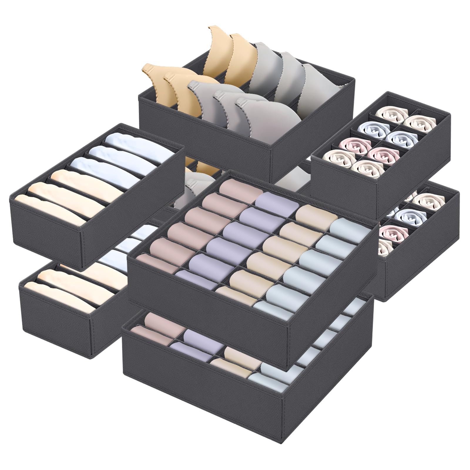 Set 8 Organizer Armadio Cassetti Intimo Pieghevole