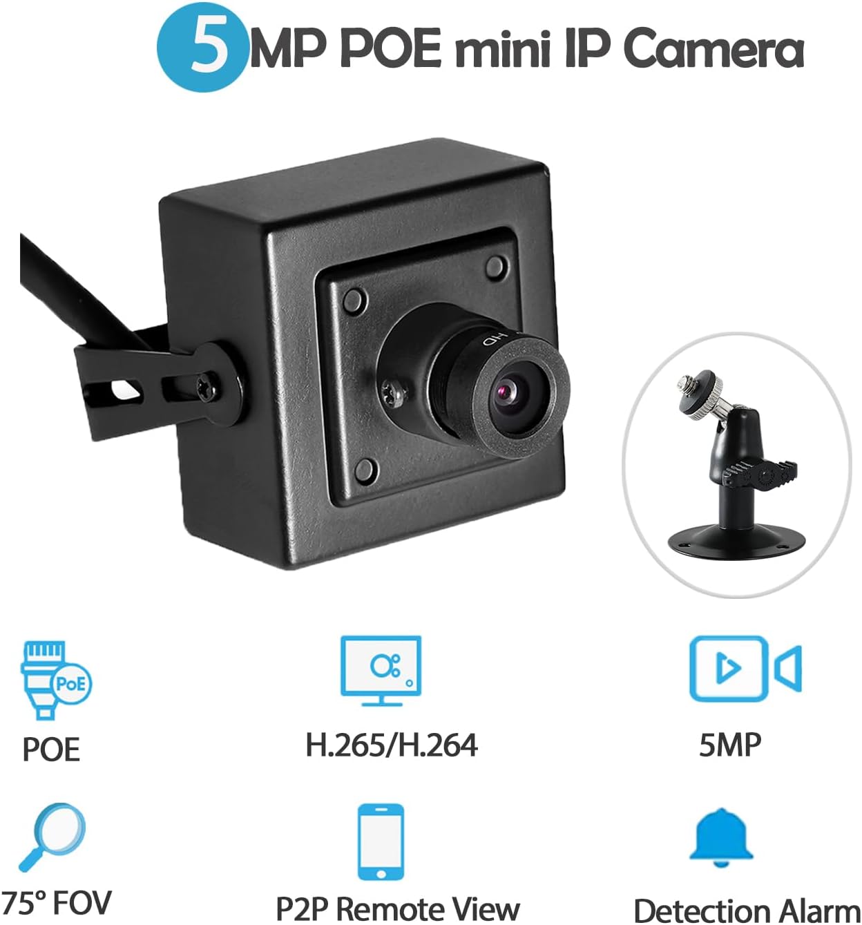 Revodata Mini POE IP Camera 5MP per Interni - immagine 2