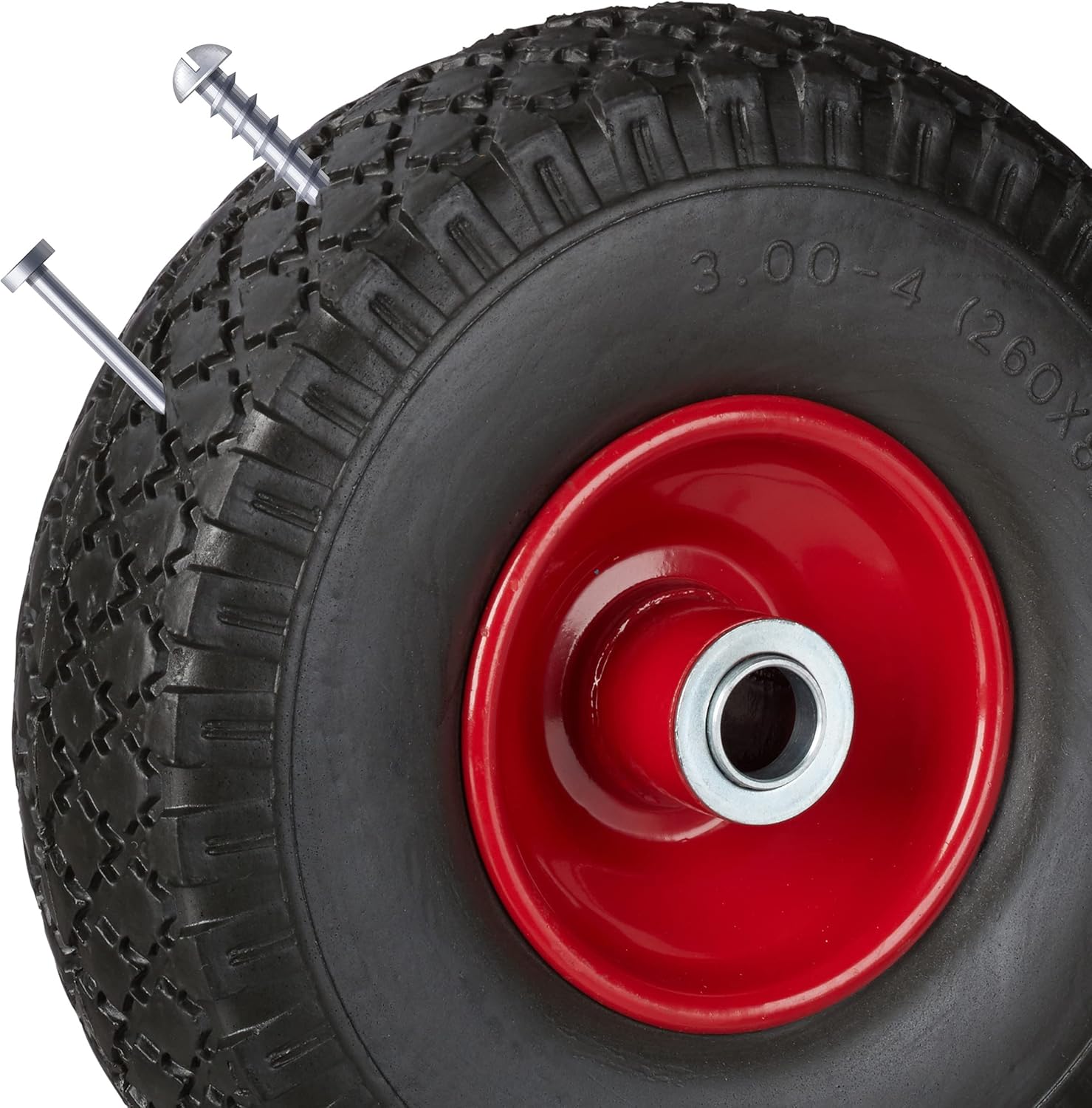 Relaxdays 2 Ruote per Carrello Standard 3.00-4" - immagine 6