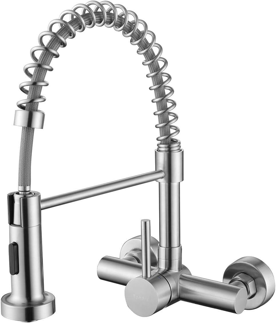 Tondiy Rubinetto Cucina Flessibile a Parete con Doccetta