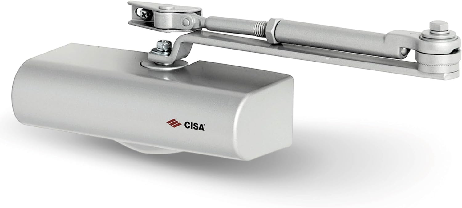 Cisa Smart Plus 2 - Chiudiporta con Arresto, Alluminio - immagine 1
