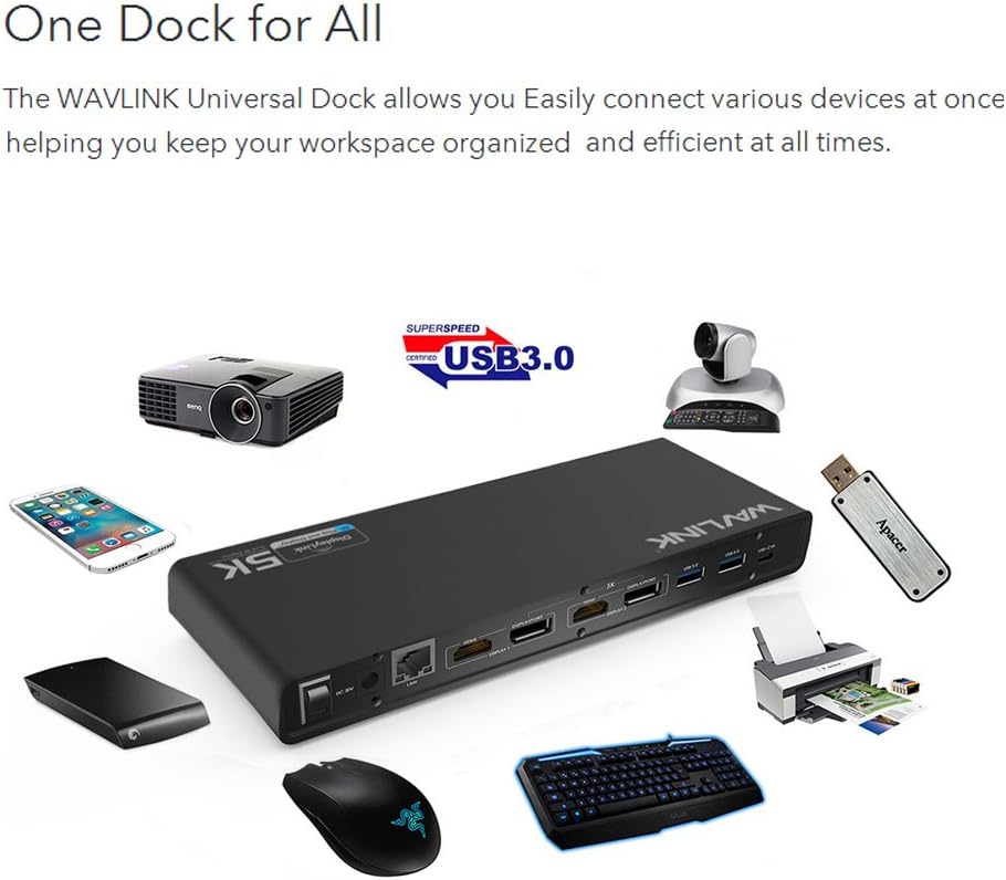 Wavlink Docking Station Universale USB-C 5K - immagine 5