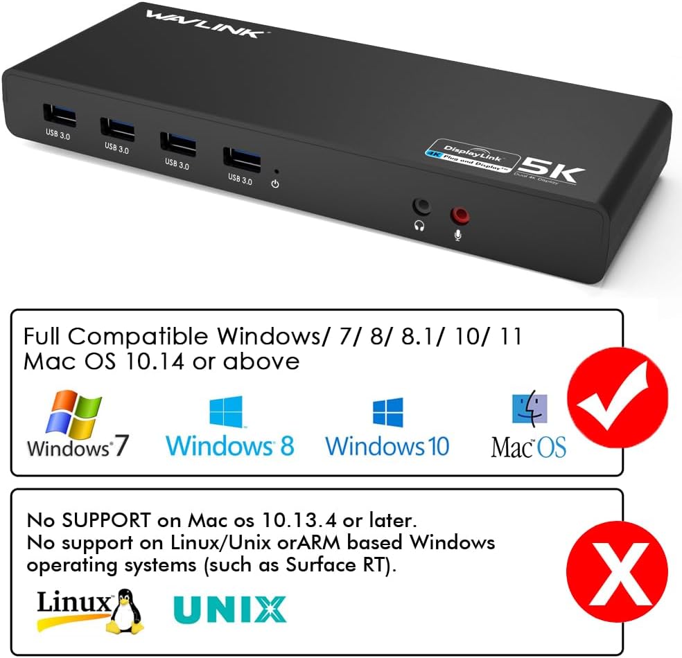 Wavlink Docking Station Universale USB-C 5K - immagine 6