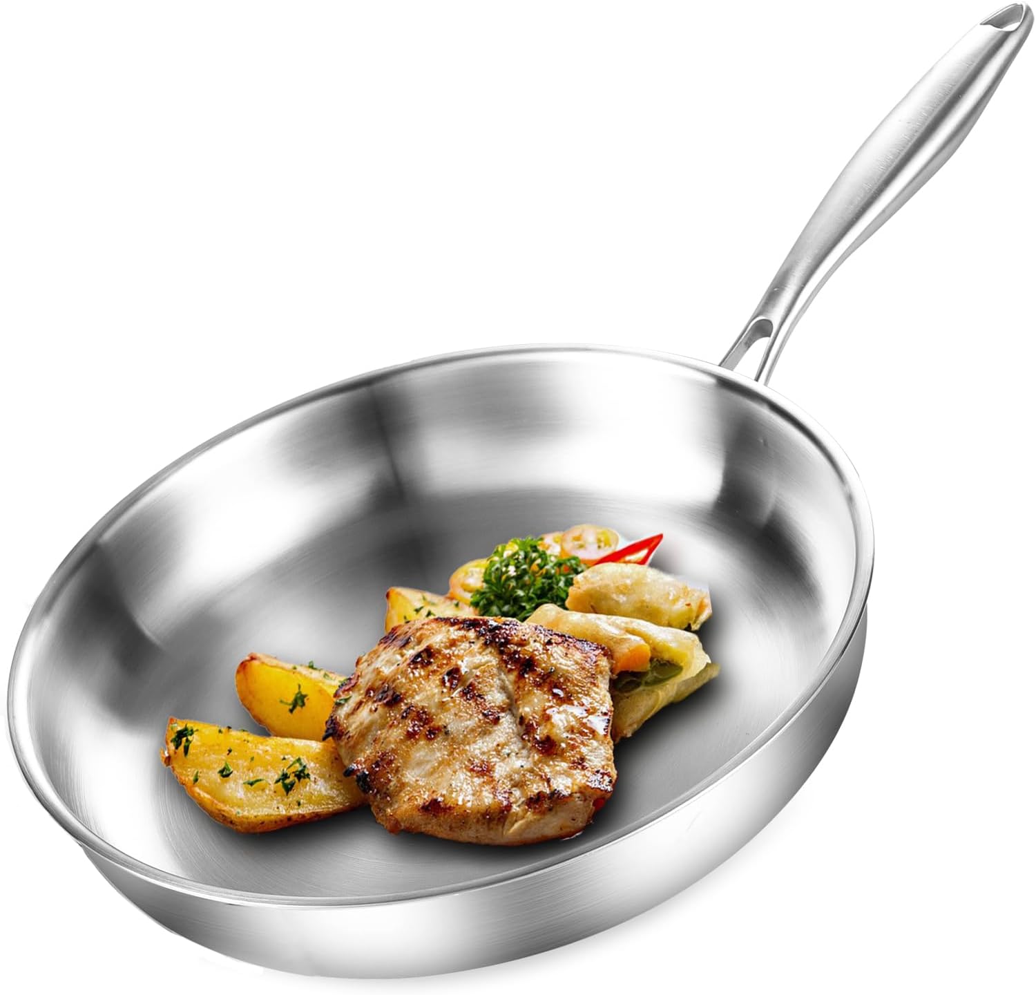 Padella Acciaio Inox Tre Strati 22cm - immagine 1