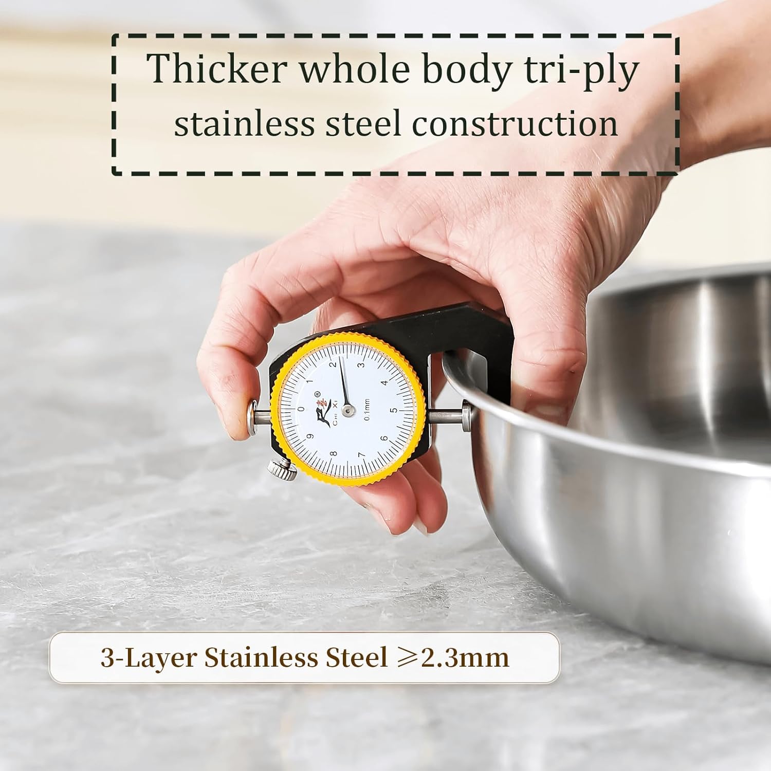 Padella Acciaio Inox Tre Strati 22cm - immagine 6