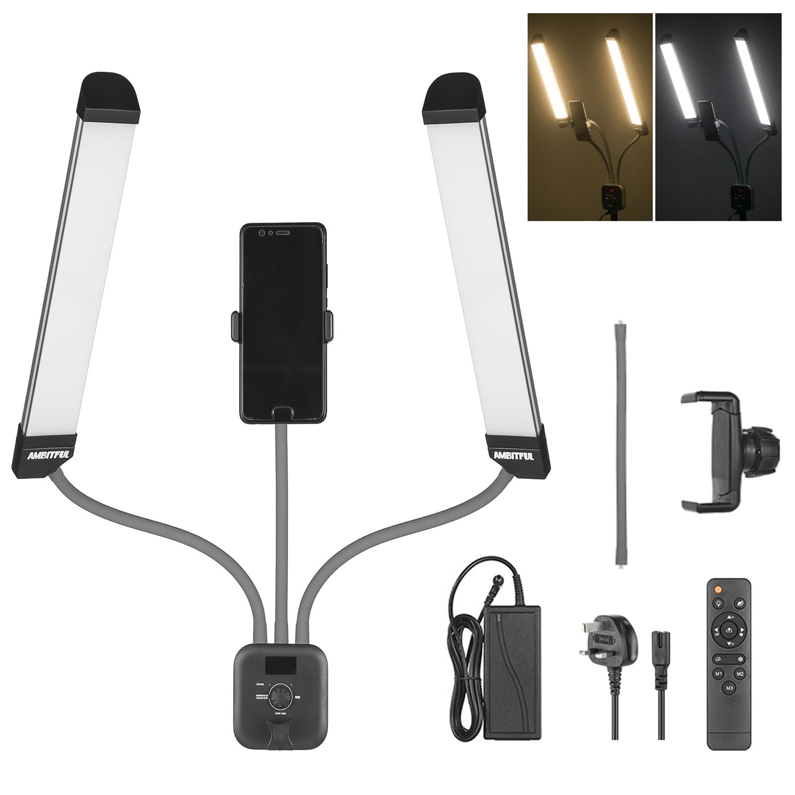 Ambitful AL-20 - Luce LED Doppio Braccio 40W