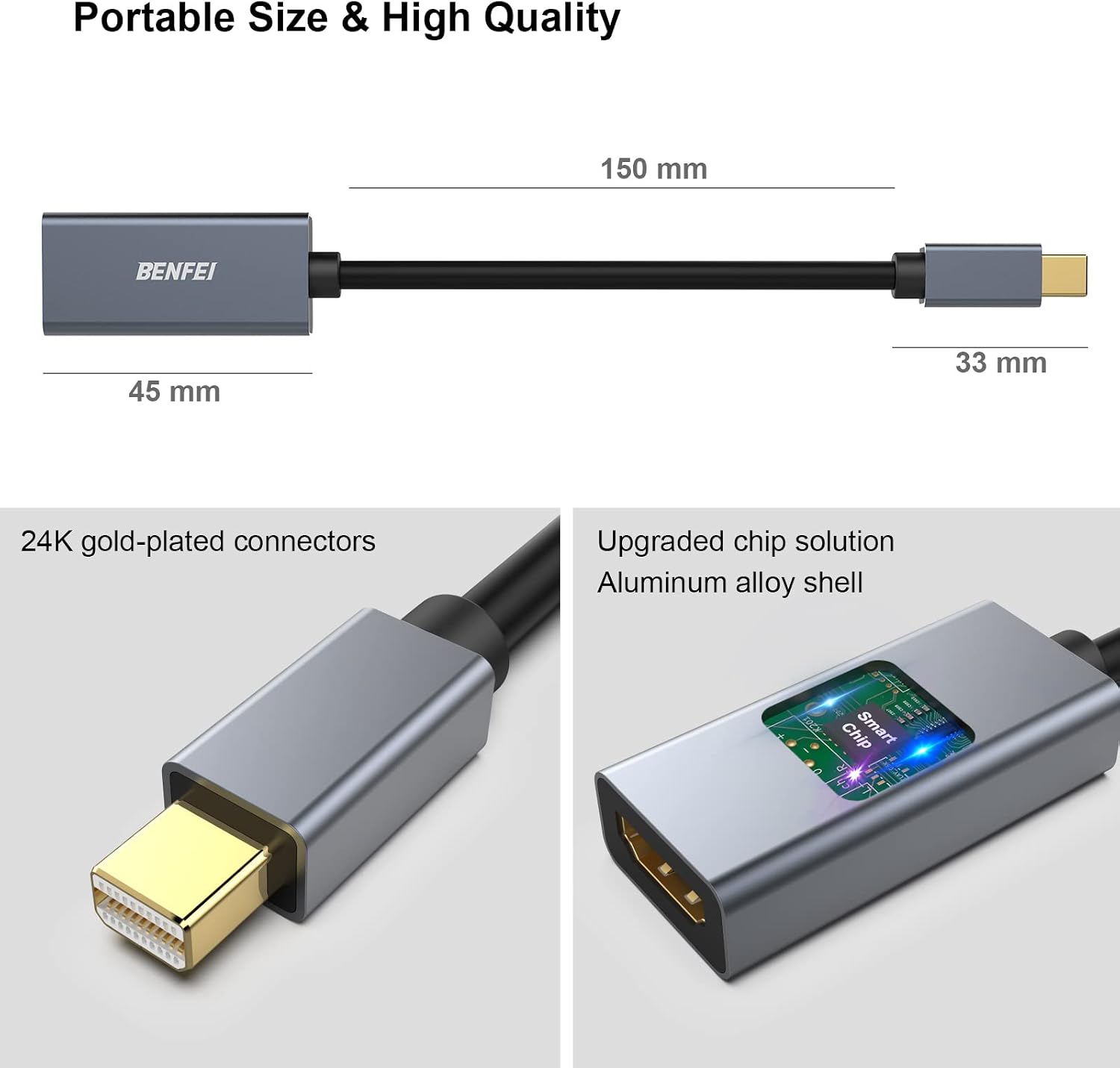 StarTech com Adattatore da DisplayPort a HDMI - DisplayPort 1.4 MST Hub con cavo da 30 cm - Converti