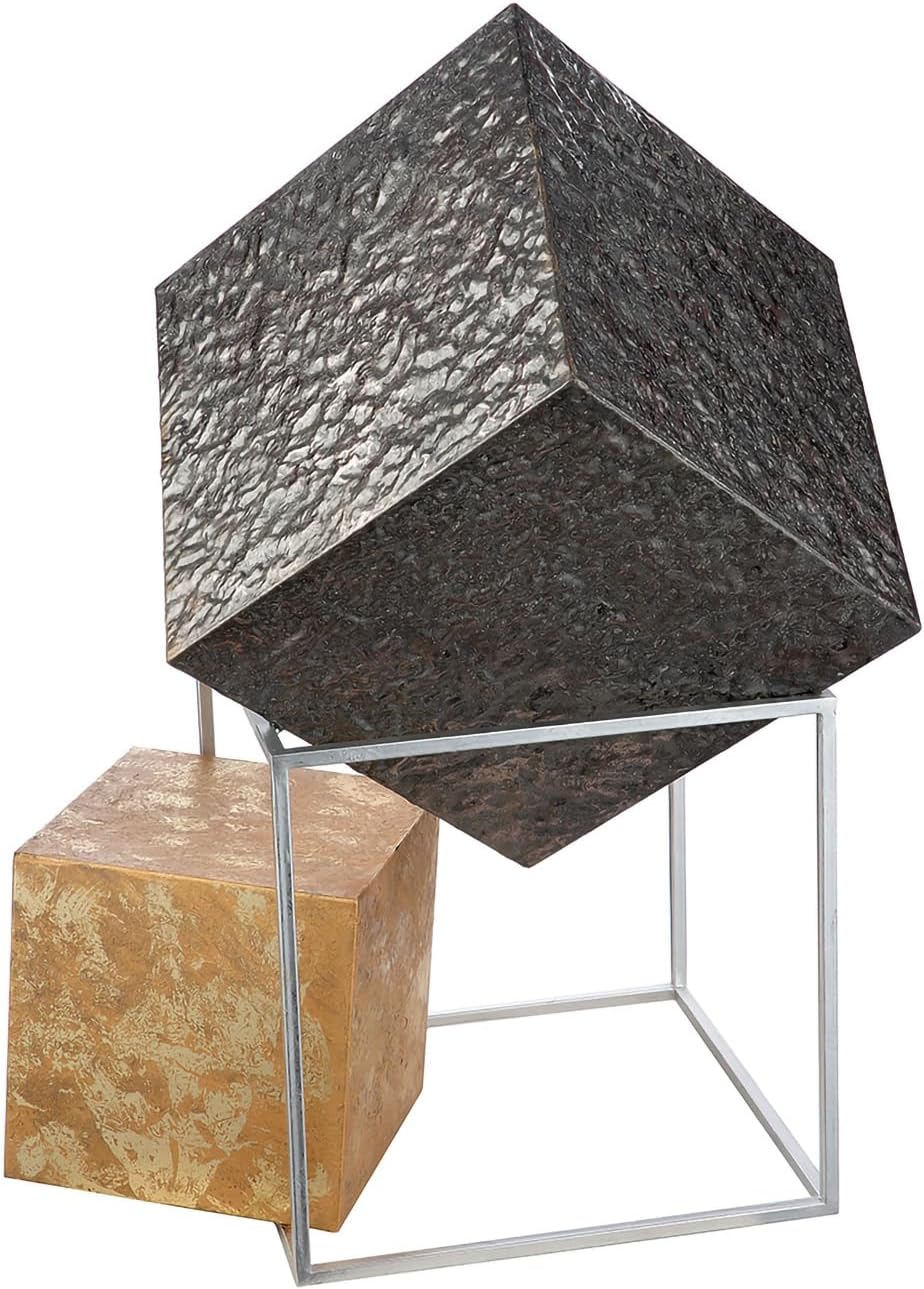 Casablanca Scultura Cubes in Metallo Antracite/Oro 50cm