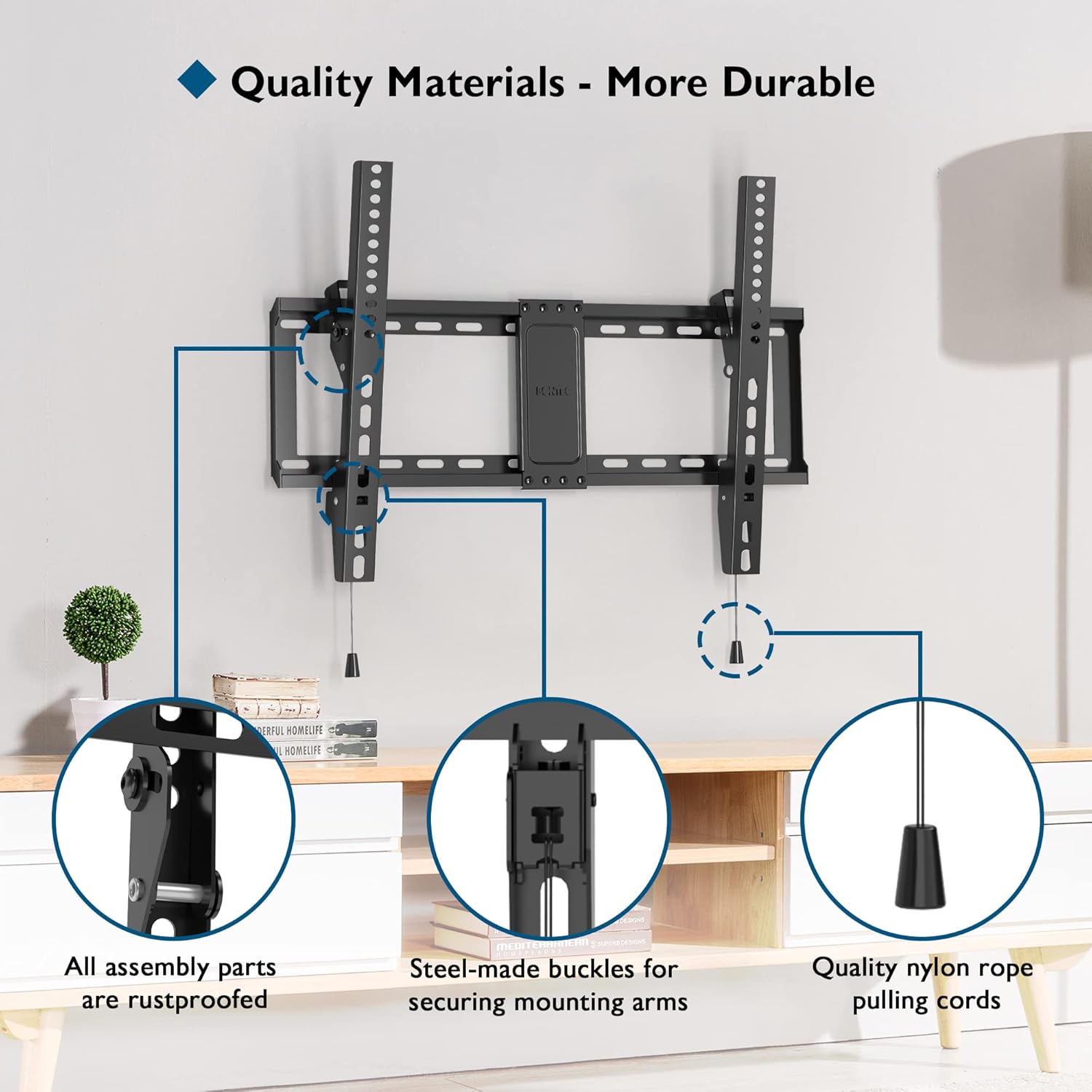Bontec Supporto da Parete TV Inclinabile 37-82 Pollici - immagine 3