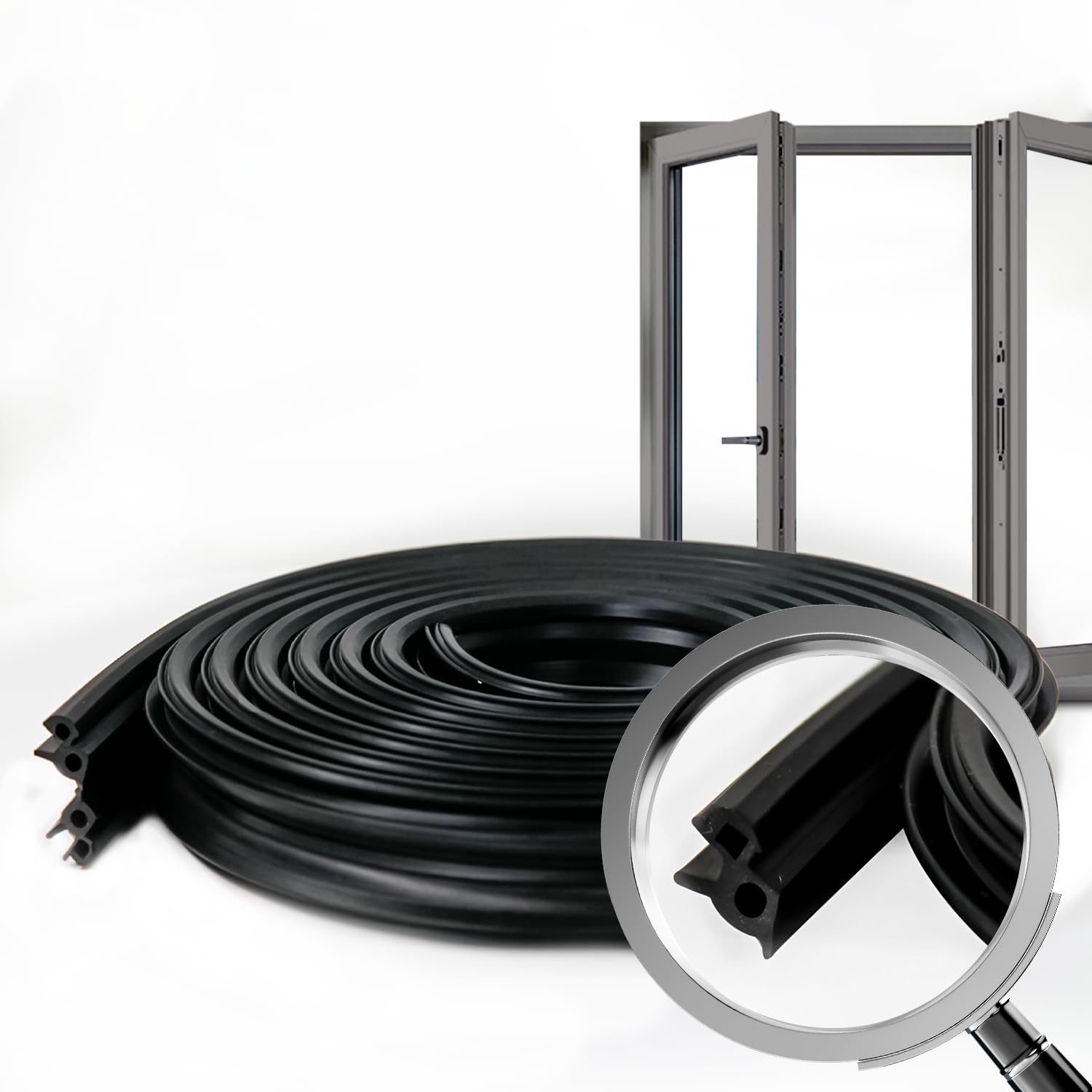 Paraspifferi per Finestre S-1530 (50m) EPDM Nero