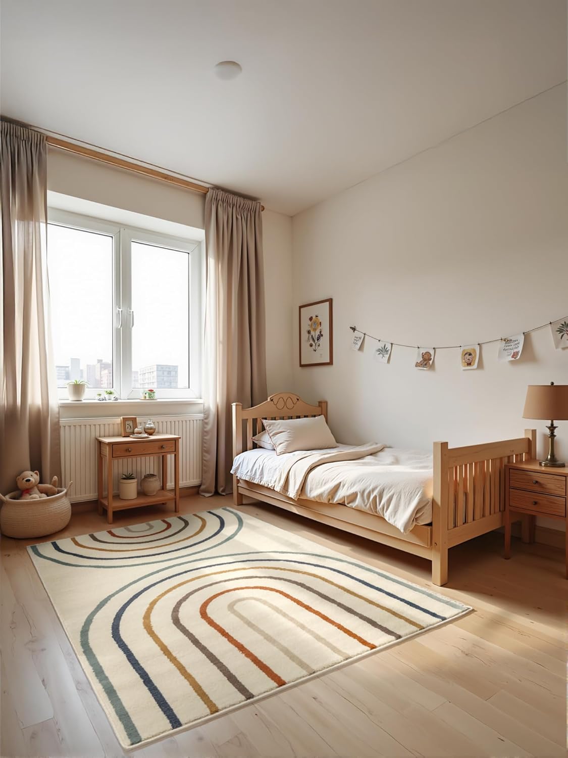 Hanse Home Adventures - Tappeto da Gioco Arcobaleno, Crema - immagine 1