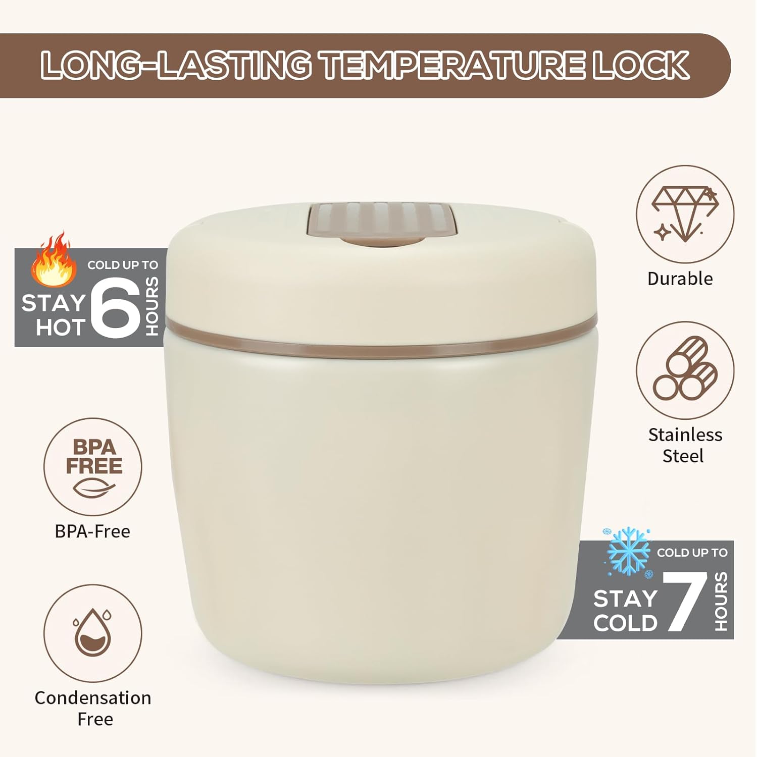 Cozary Thermos per Alimenti Caldi 1200 ml - immagine 4