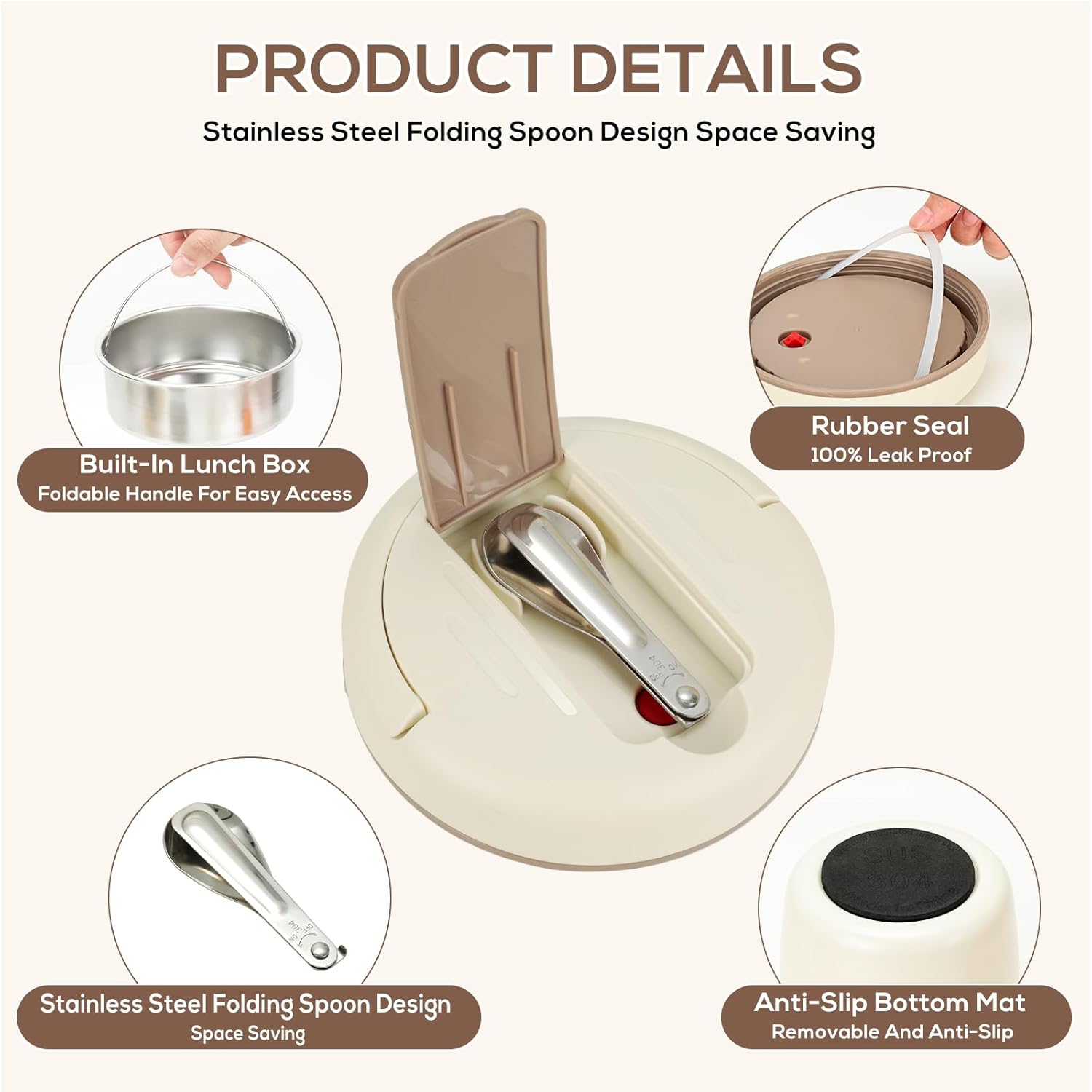 Cozary Thermos per Alimenti Caldi 1200 ml - immagine 5