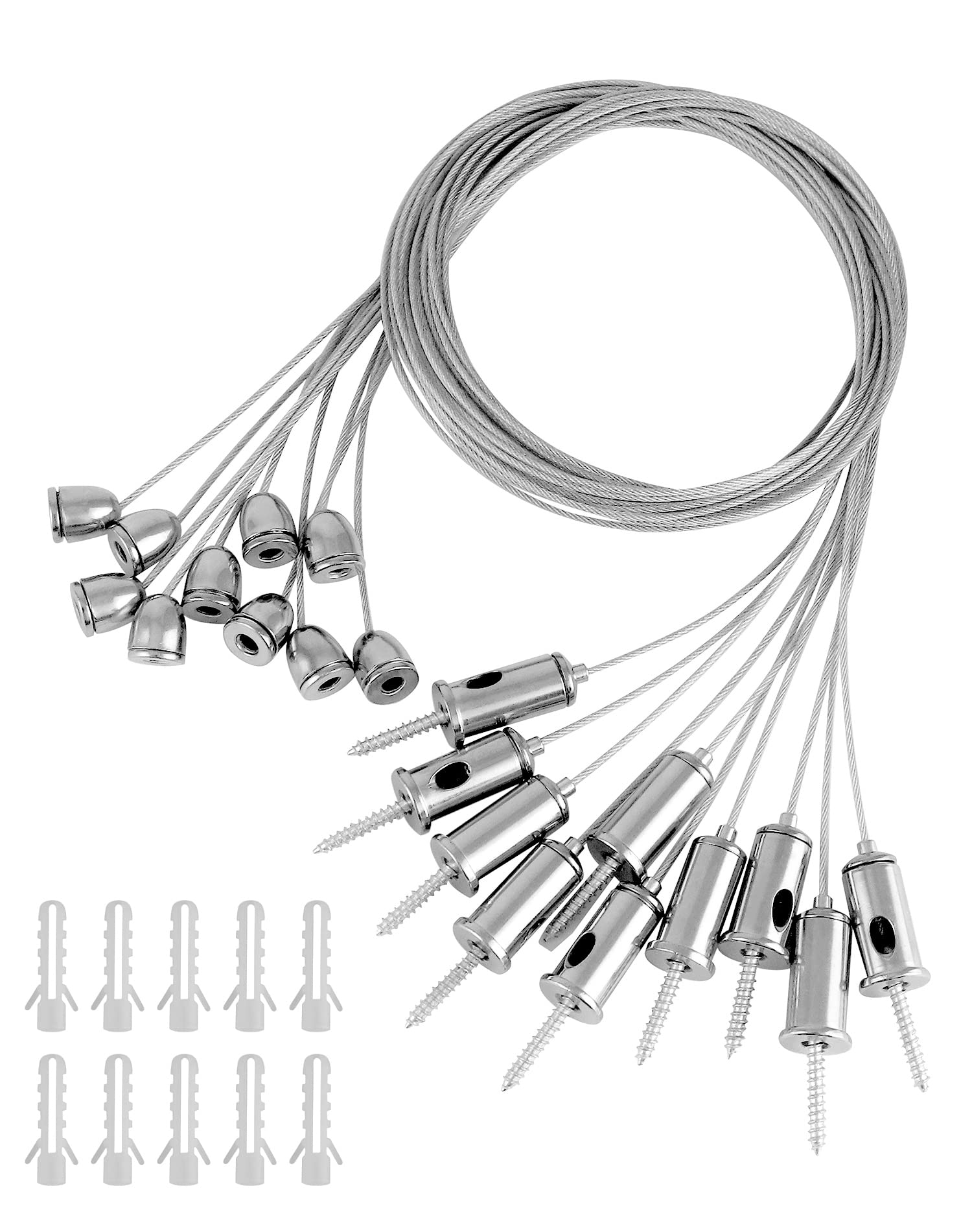 QWORK® Cavo di Sospensione in Acciaio Inox 1.5mm x 1m