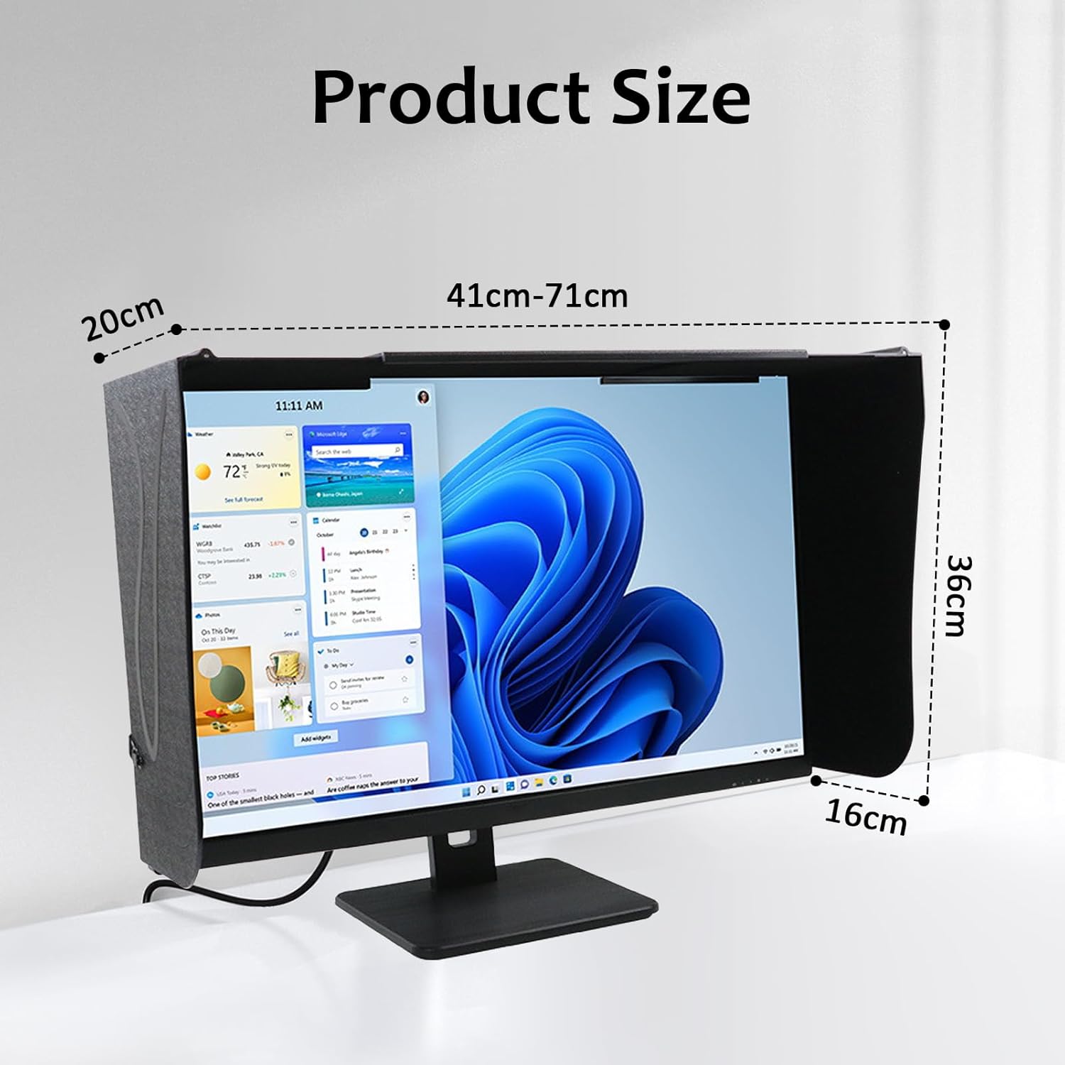 Parasole per Monitor Computer 24-32 Pollici - immagine 3