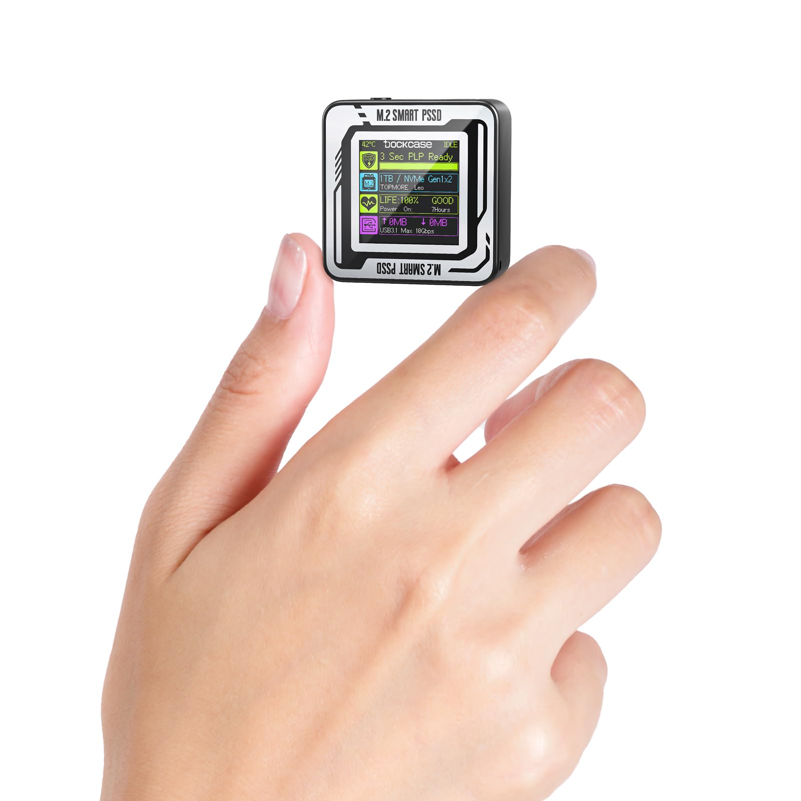 Smart Pocket NVMe M2 SSD Case USB 3.2 Gen 2, Nero
