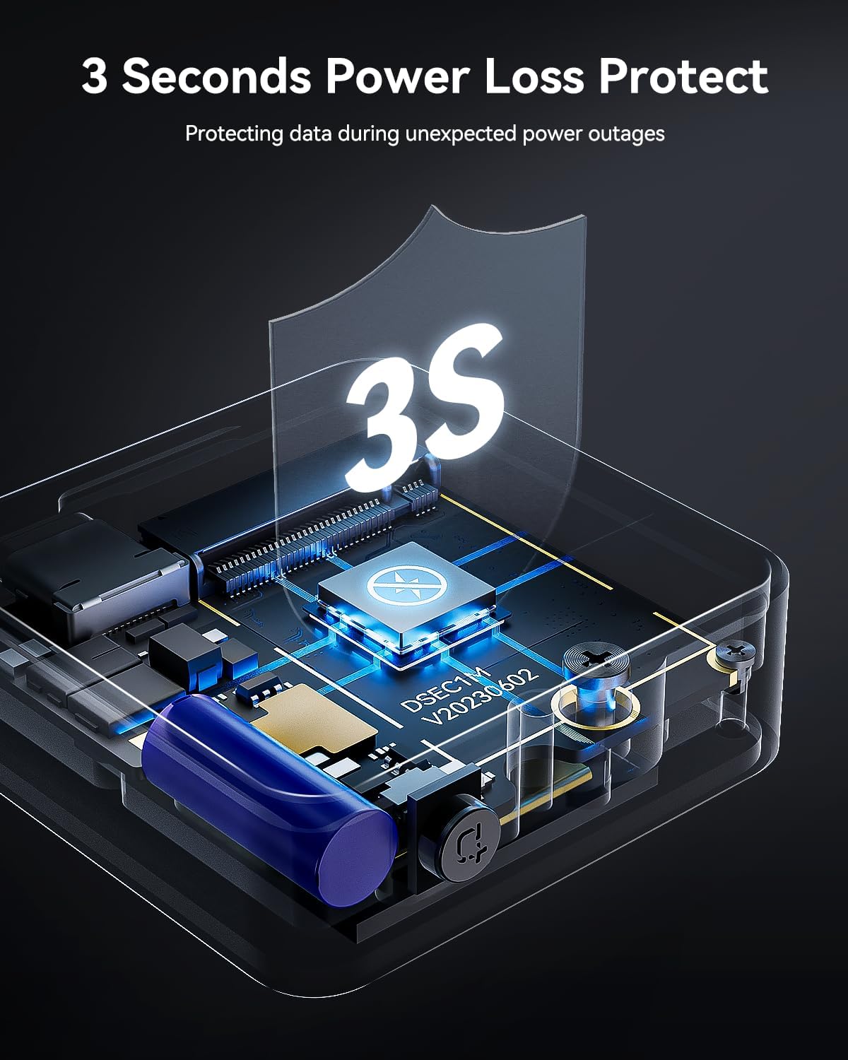 Smart Pocket NVMe M2 SSD Case USB 3.2 Gen 2, Nero - immagine 4