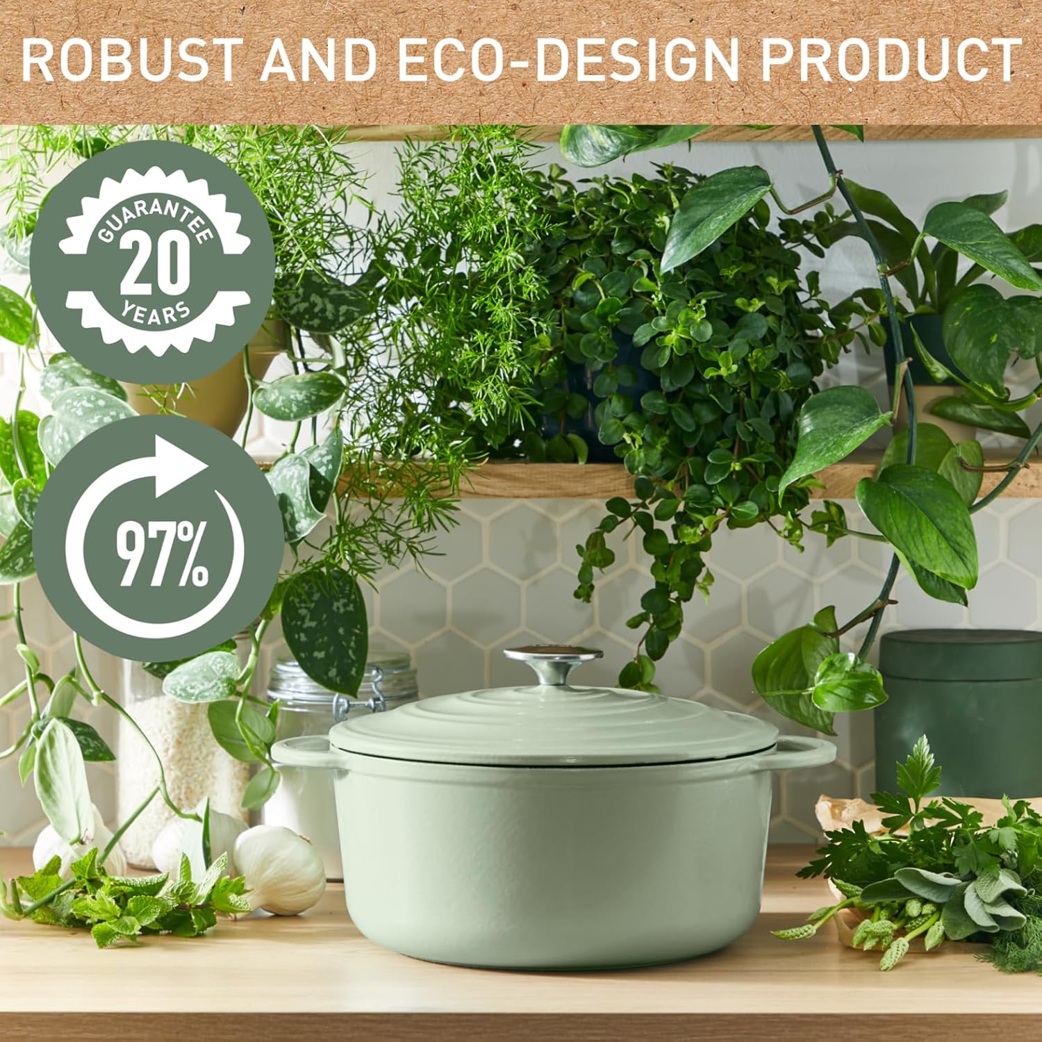 Sauteuse 2 anses Tefal Lov E25872 28 cm Vert - immagine 3