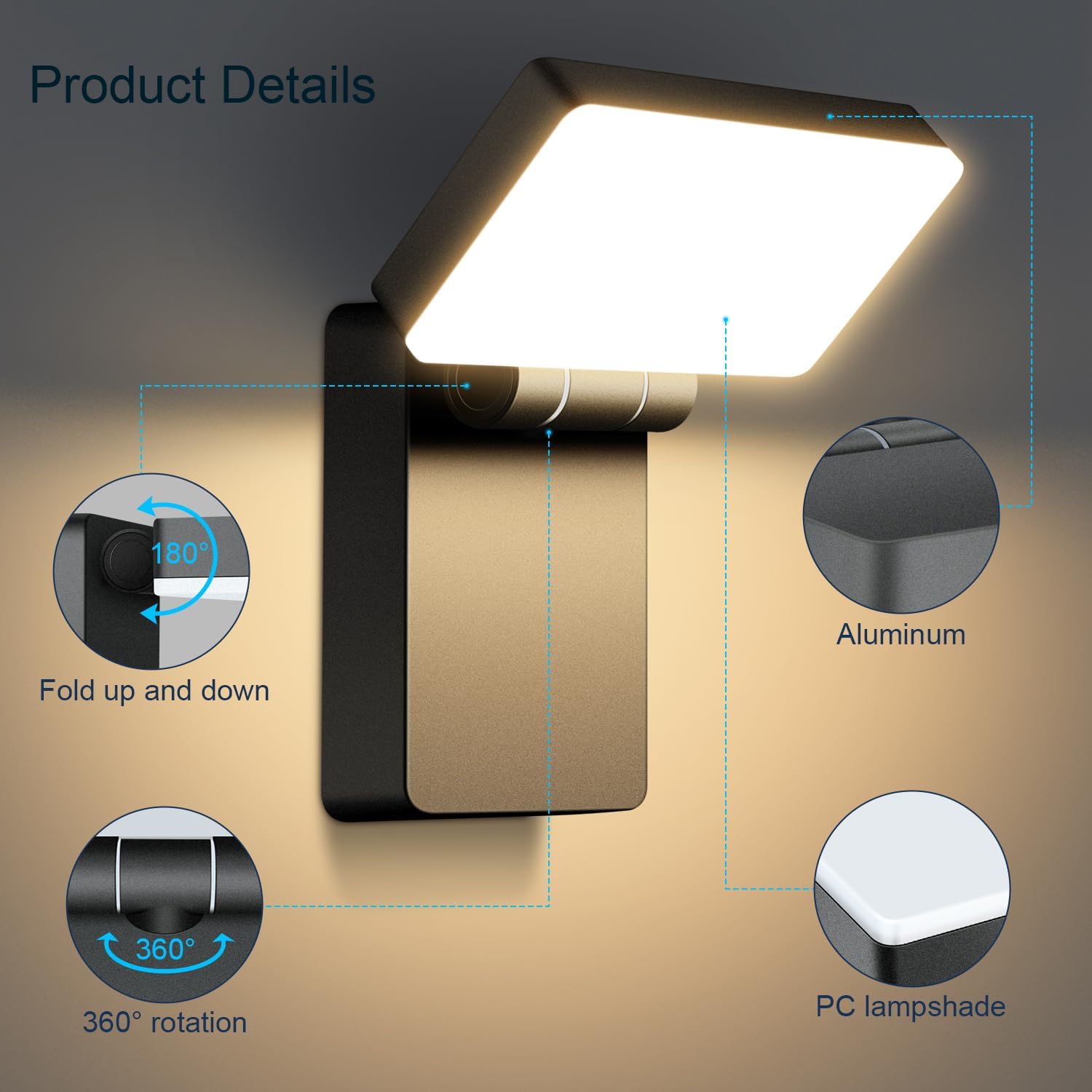 Kingwen Applique Murale 40W 3000K (2 Pezzi) - immagine 2