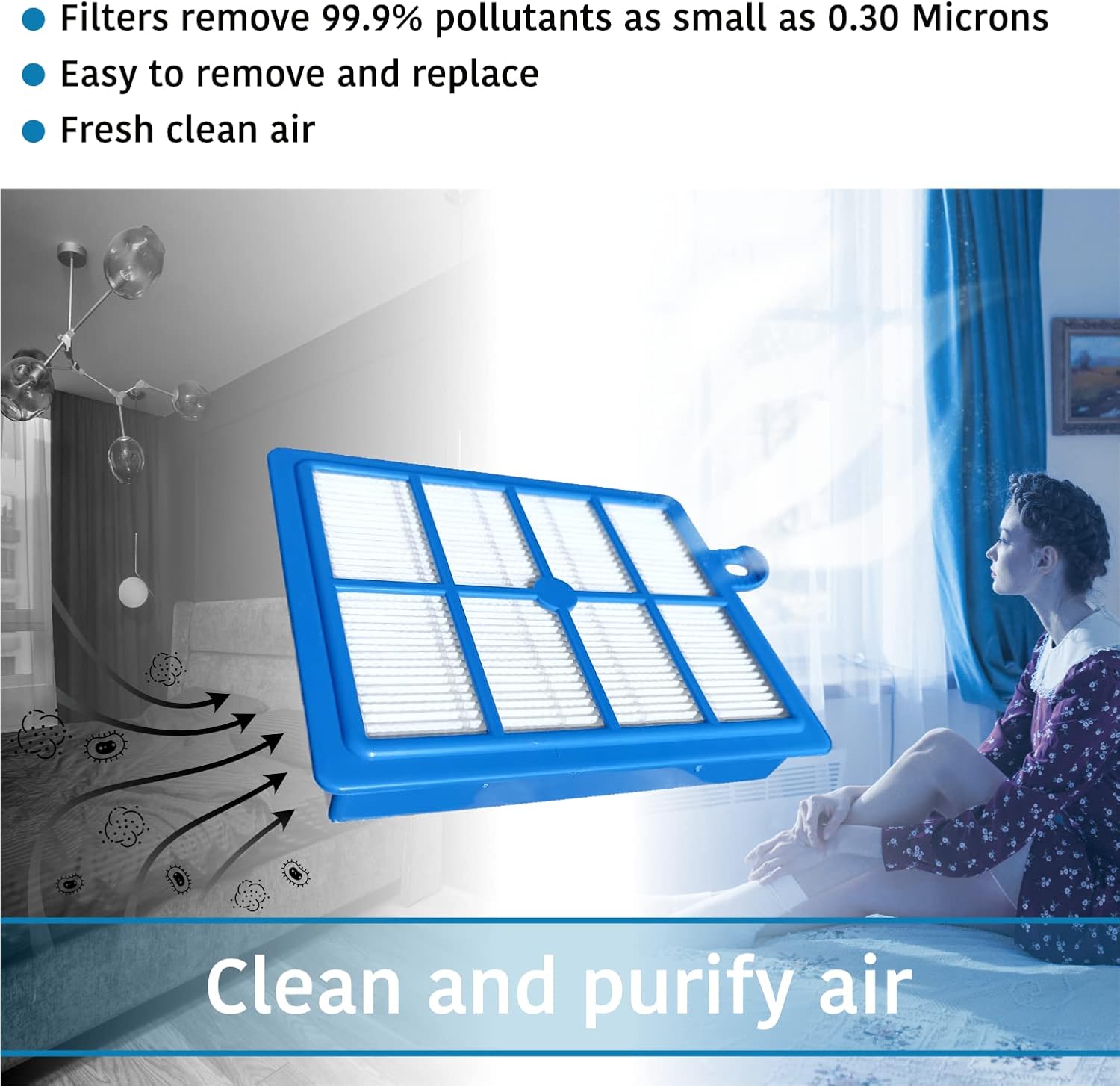 Set 2 Filtri HEPA Ricambio Compatibili Electrolux e Philips - immagine 2