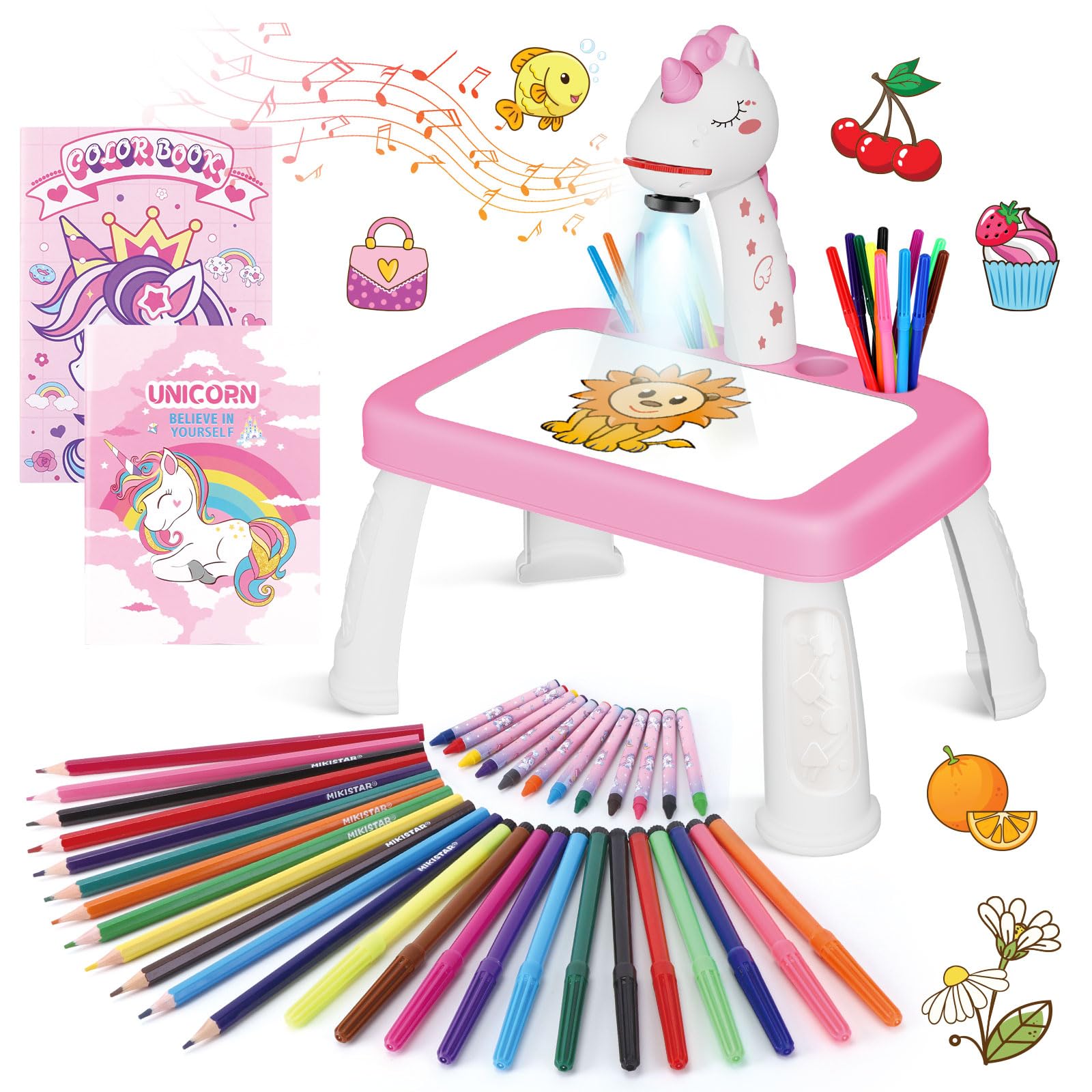 Unicorno Proiettore Disegno Bambini con 72 Motivi