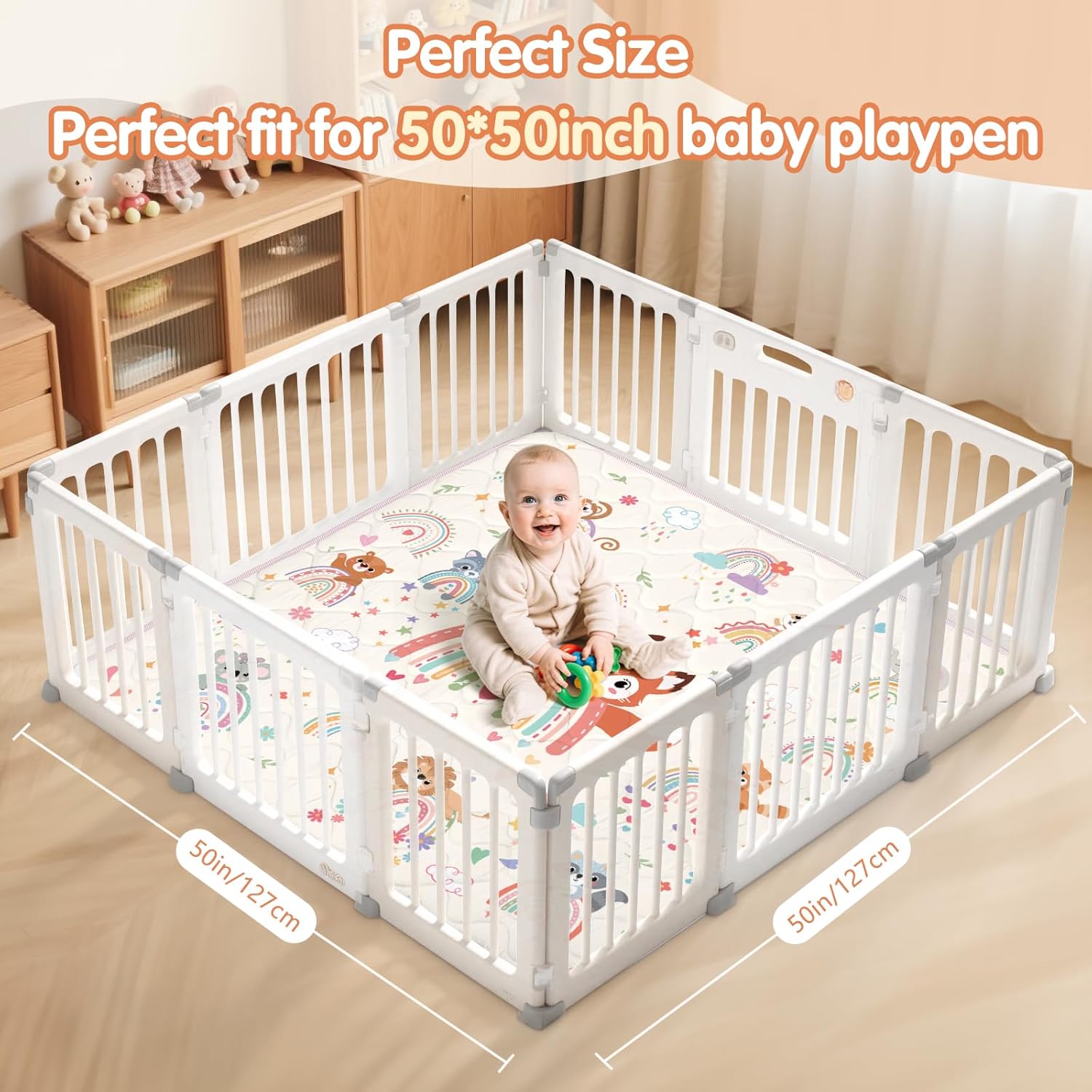 Tappeto Gioco Bambini 127x127cm Spessore 2cm - immagine 3