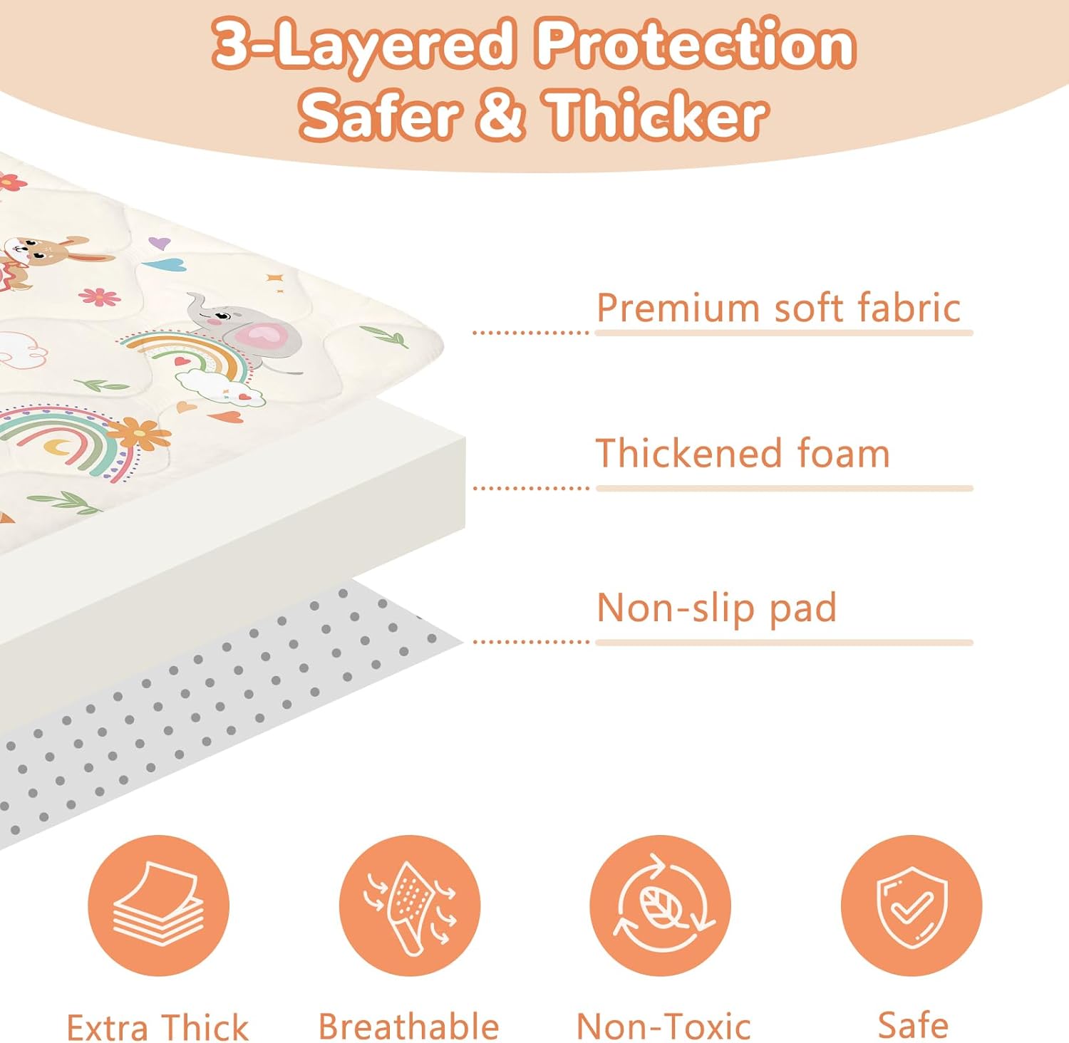 Tappeto Gioco Bambini 127x127cm Spessore 2cm - immagine 4