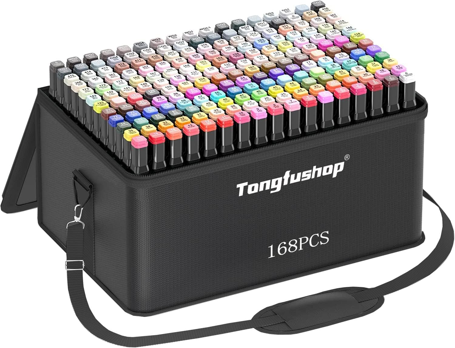 Tongfushop Pennarelli Professionali Doppia Punta 168 Colori