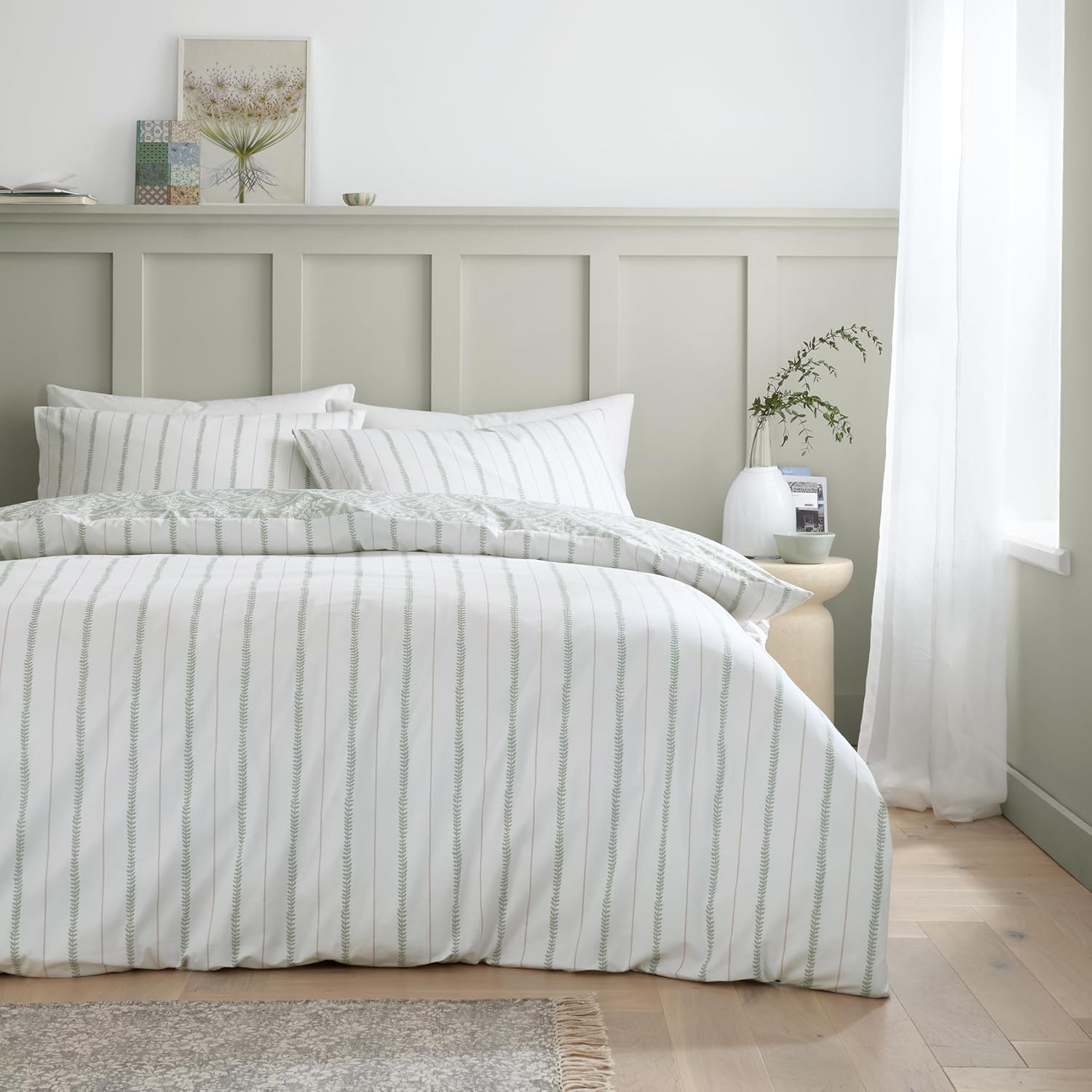 Bianca Set Copripiumino Super King Size, Verde - immagine 2