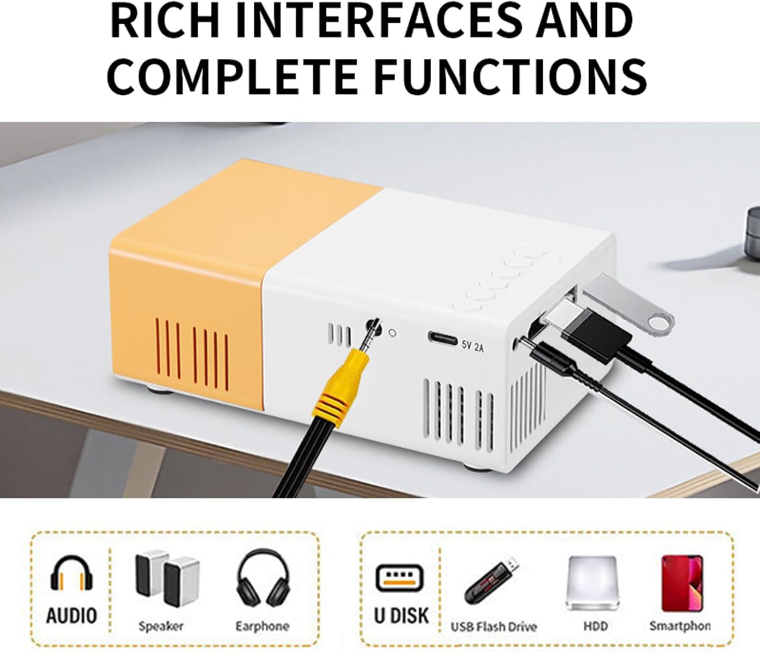 Mini Proiettore LED Full HD 1080p Portatile - immagine 2