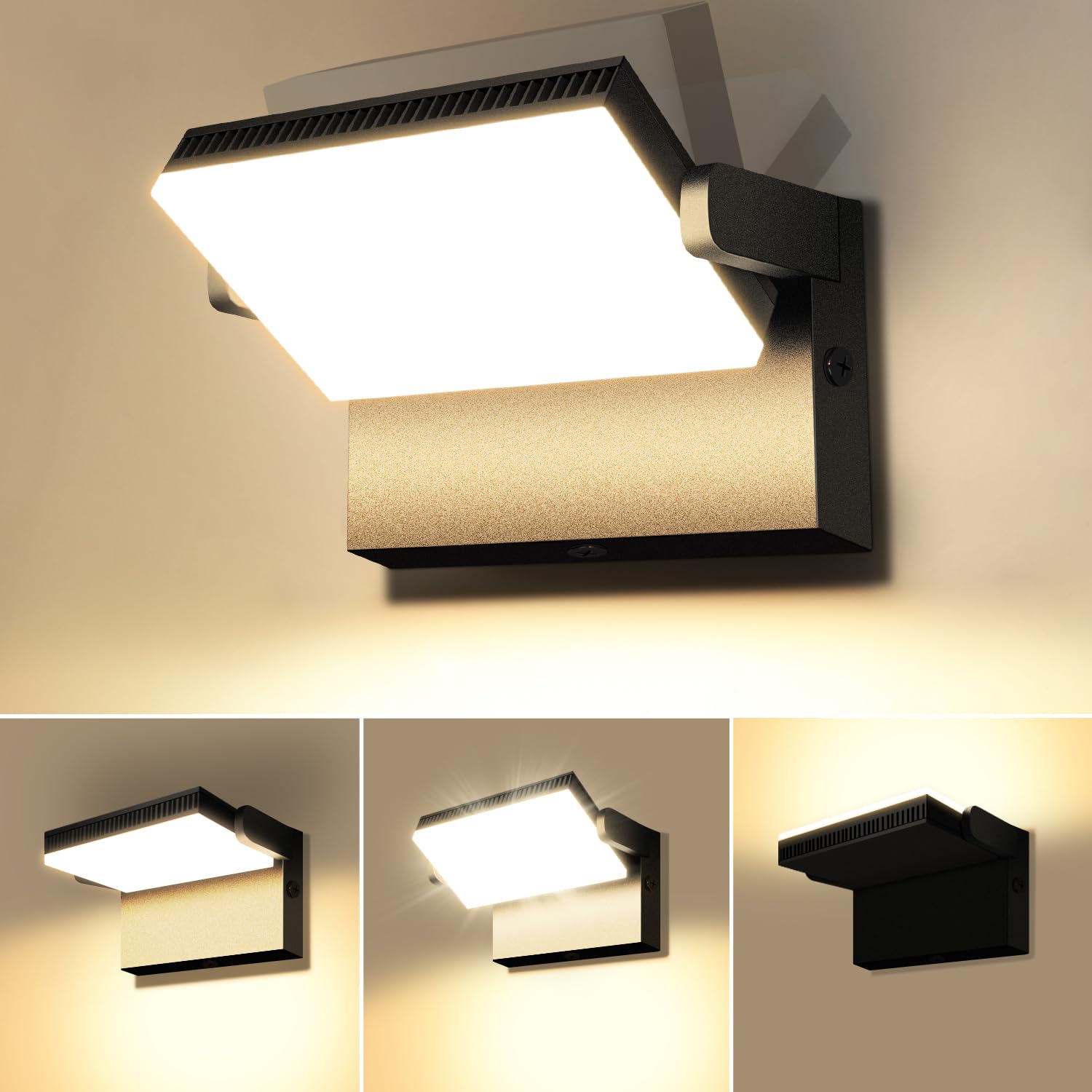 Ledmo Applique da Esterno 150W 17000 Lumen, Nero