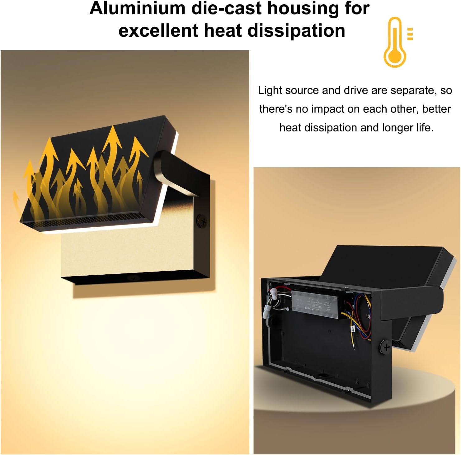 Ledmo Applique da Esterno 150W 17000 Lumen, Nero - immagine 4