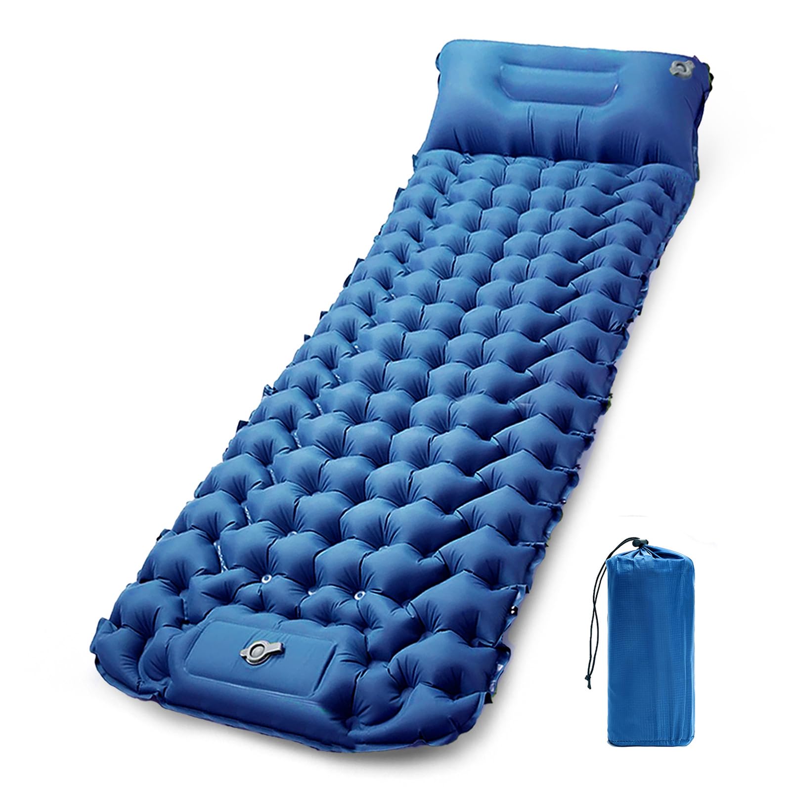 CALIYO Ultraleggero Materasso Gonfiabile Campeggio con Cuscino, Materassino Campeggio Autogonfiante, Portatile Materassino Autogonfiabile per Escursionismo Trekking Tenda