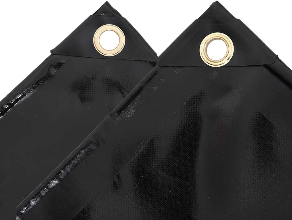 vidaXL Telone 650 g/m² 4x8 m Nero - immagine 4