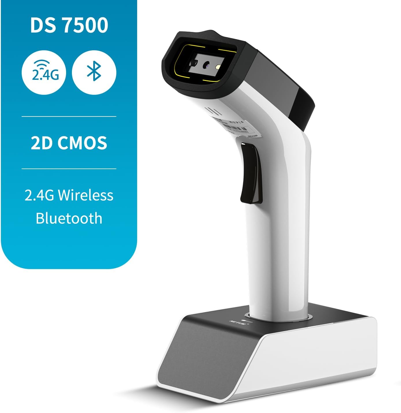 Netum Scanner Codici a Barre 2D Wireless Bluetooth DS7500-WH - immagine 2