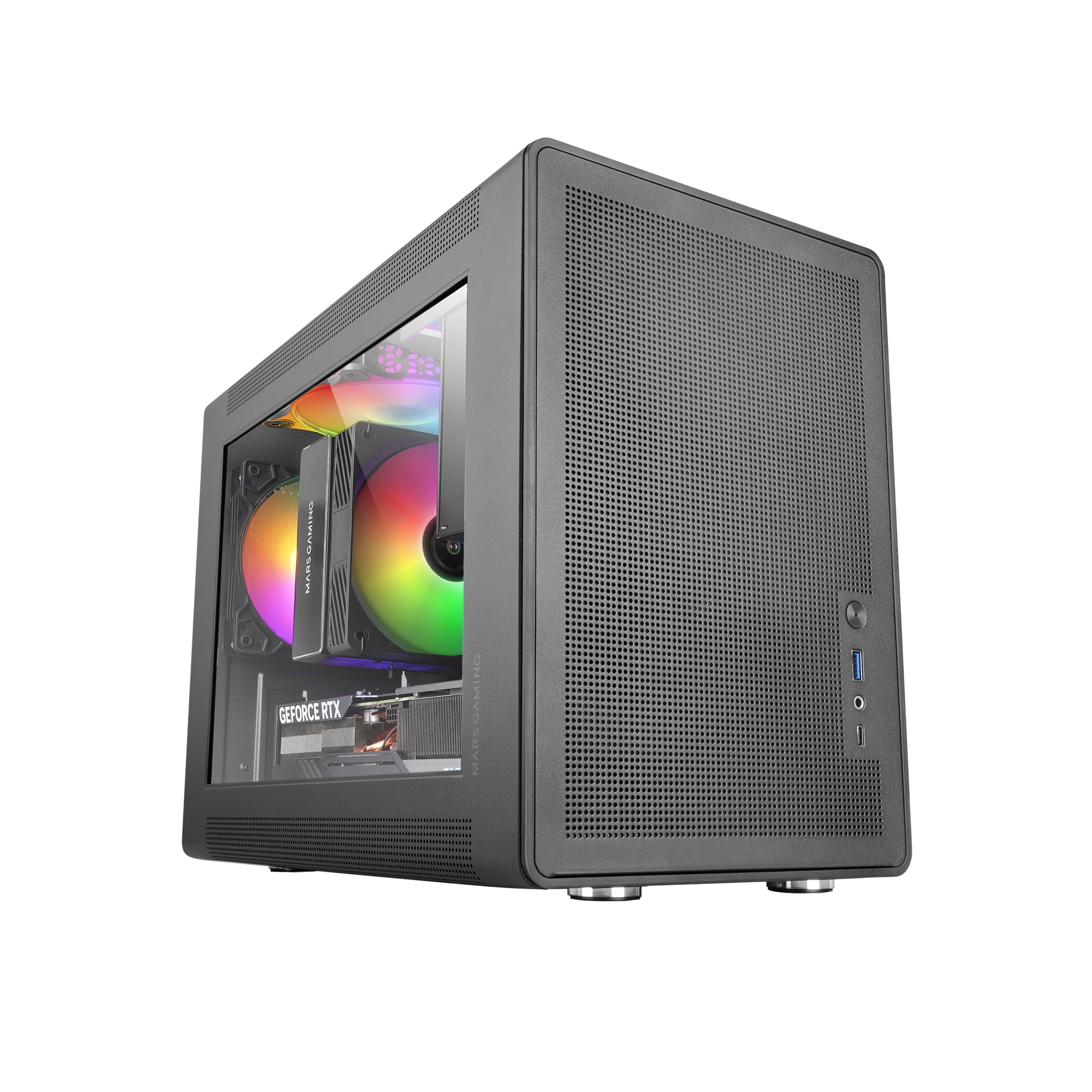 Mars Gaming MC-XPS - Case Gaming MicroATX, Nero