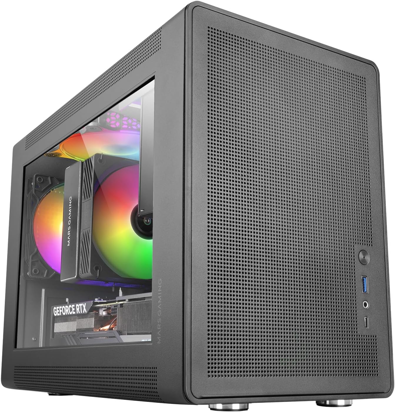 Mars Gaming MC-XPS - Case Gaming MicroATX, Nero - immagine 1