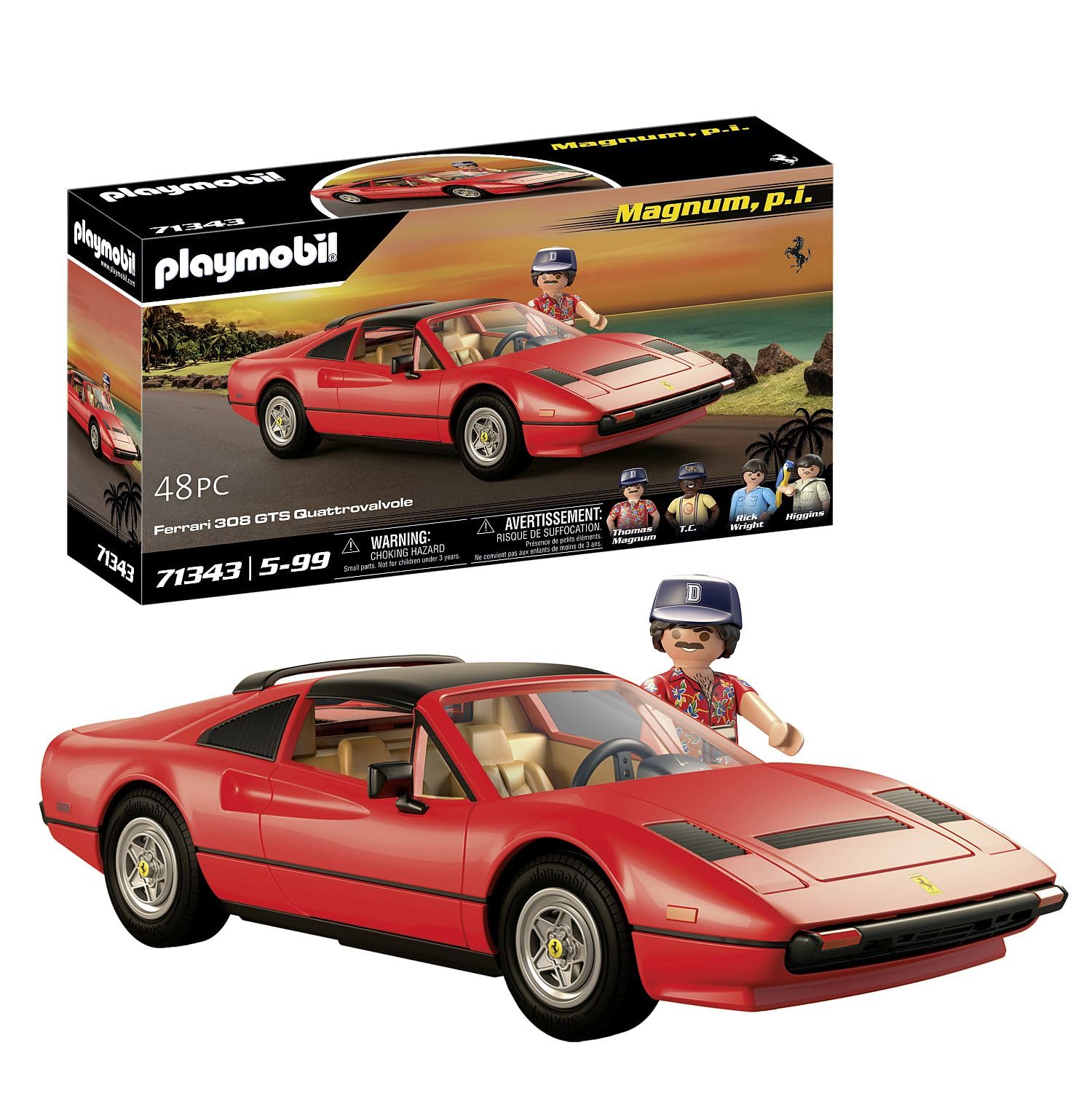 PLAYMOBIL Famous Cars 71343 Magnum, P.I. Ferrari 308 GTS