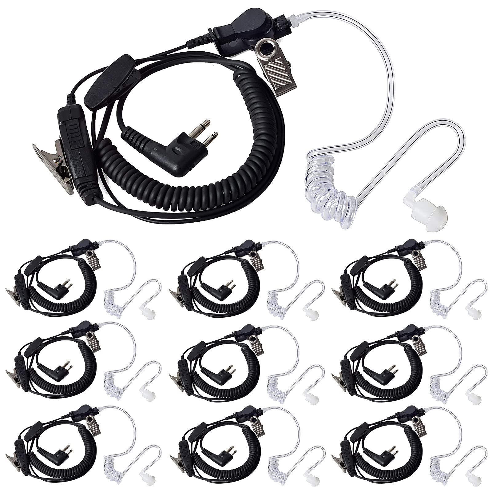 Hys Auricolare Acustico con Microfono di Sicurezza (10 pz)