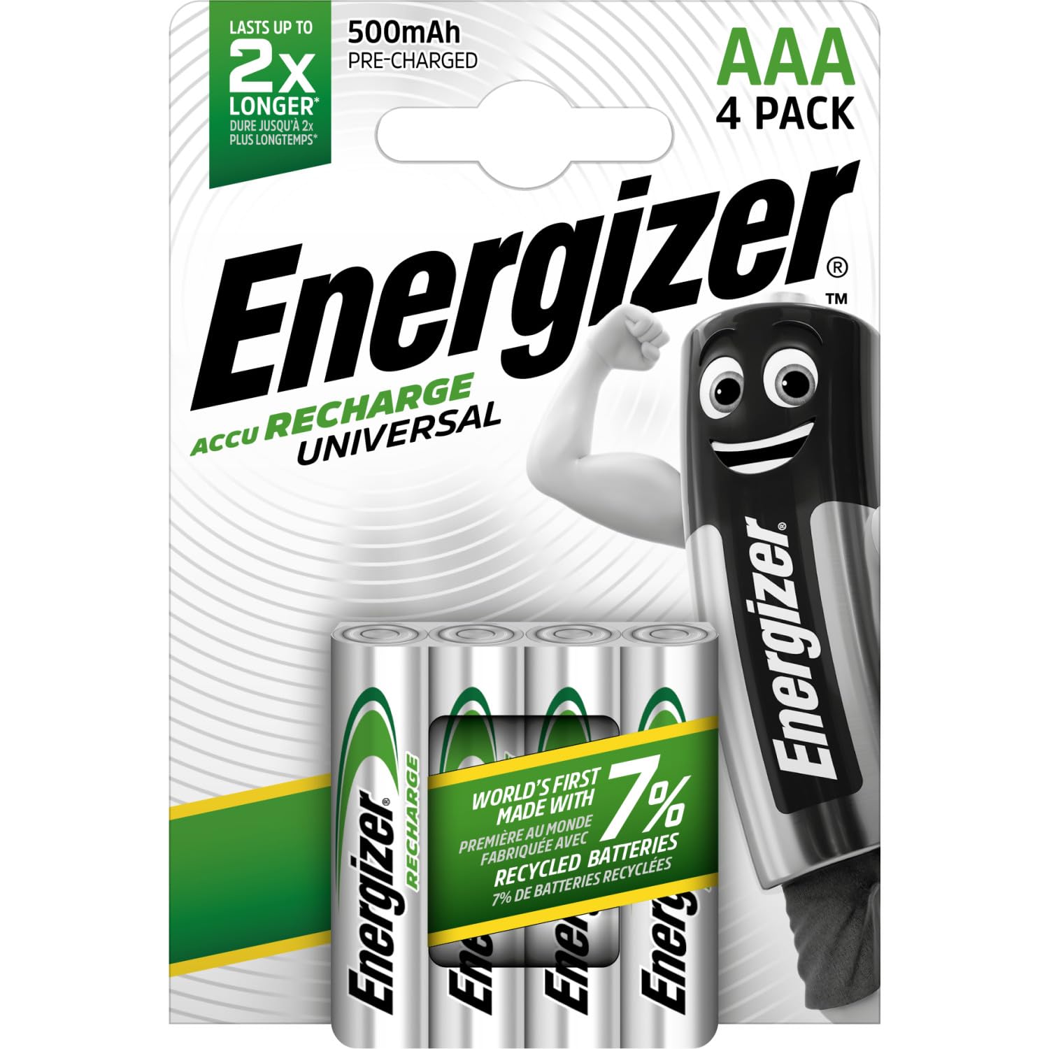 Energizer Recharge Universal - Batterie Ricaricabili AAA