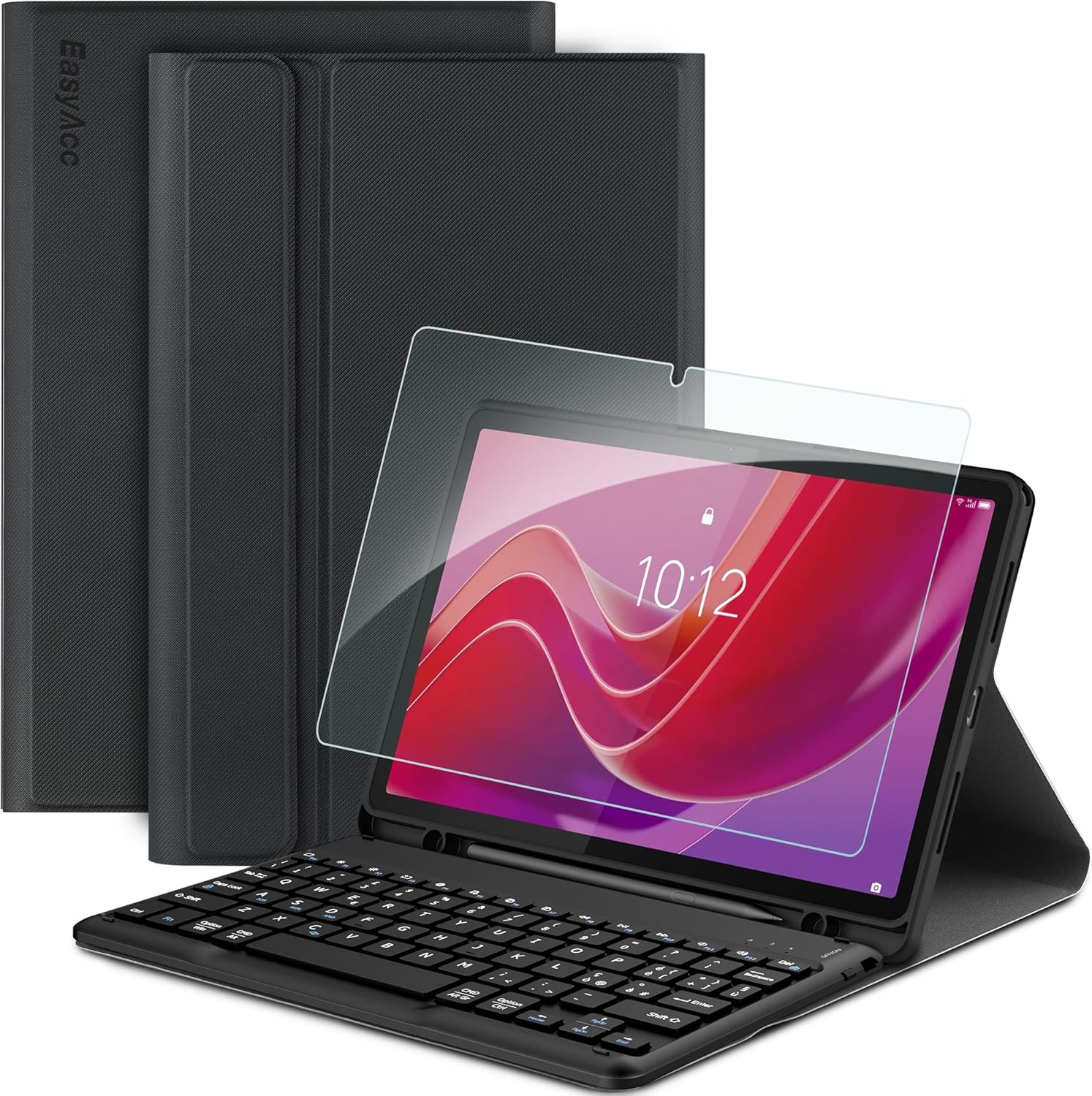 Easyacc Custodia Tastiera Lenovo Tab M11 TB330 2024, Nero - immagine 1
