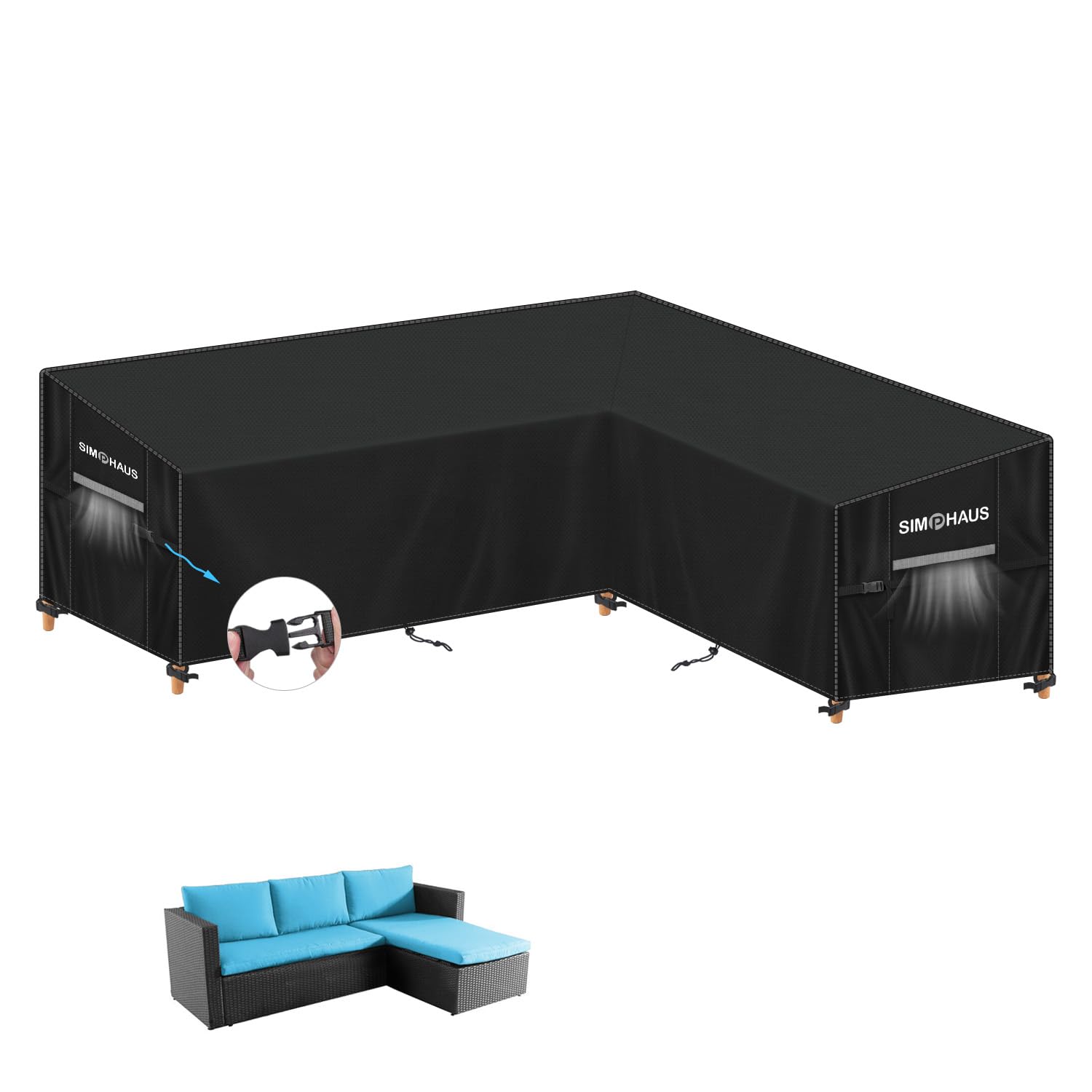 Copri Divano Angolare da Esterno Impermeabile 420D