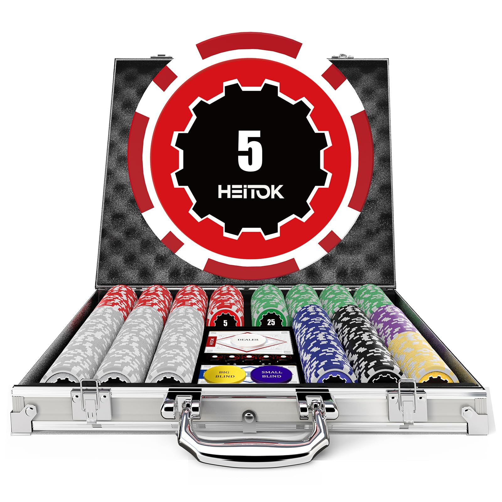 Heitok Set da poker 500 fiches da 11,5 grammi