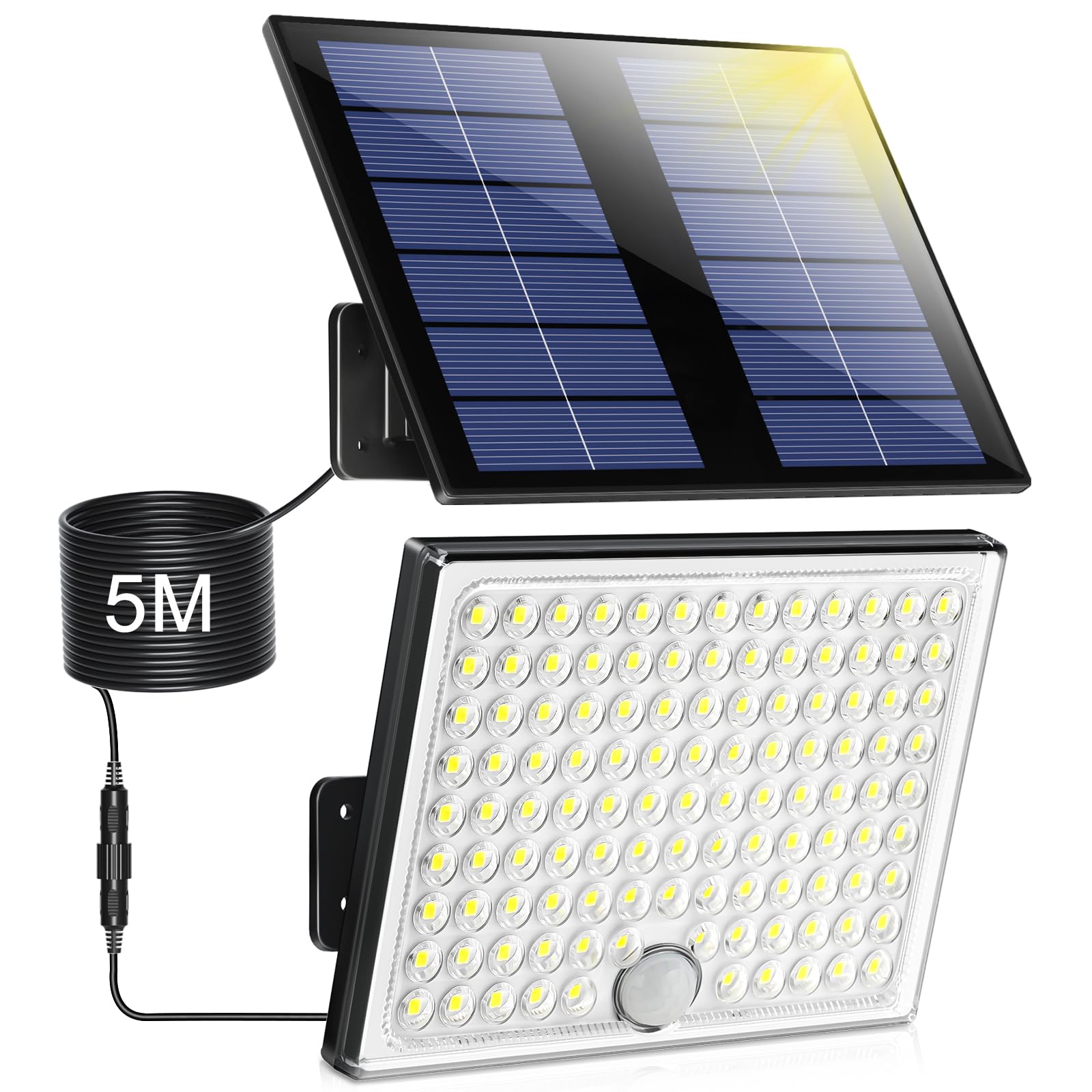 Lampada Solare Esterno 113 LED con Sensore Movimento