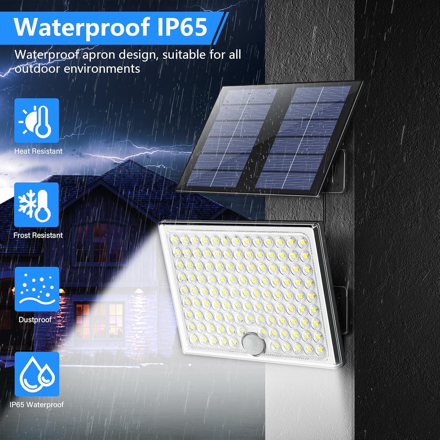 Lampada Solare Esterno 113 LED con Sensore Movimento - immagine 3